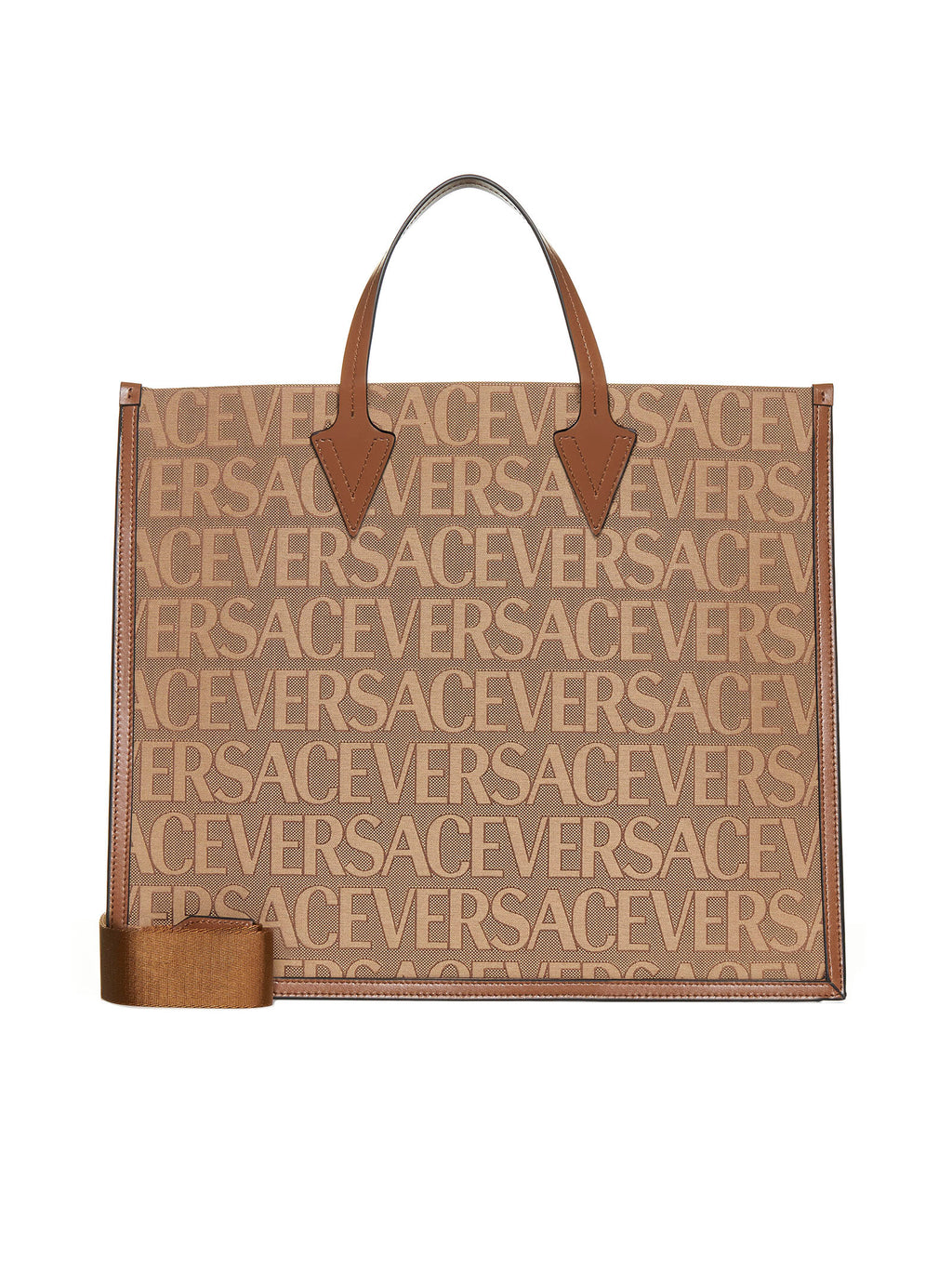 Versace Allover Shopper Bag - Brown