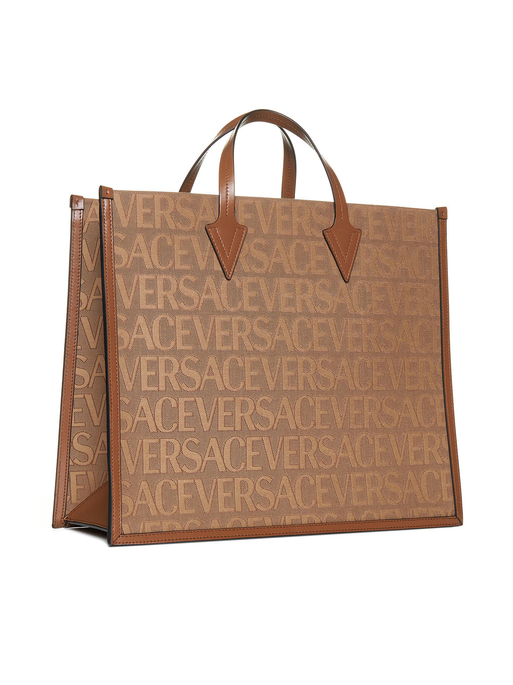 Versace Allover Shopper Bag - Brown