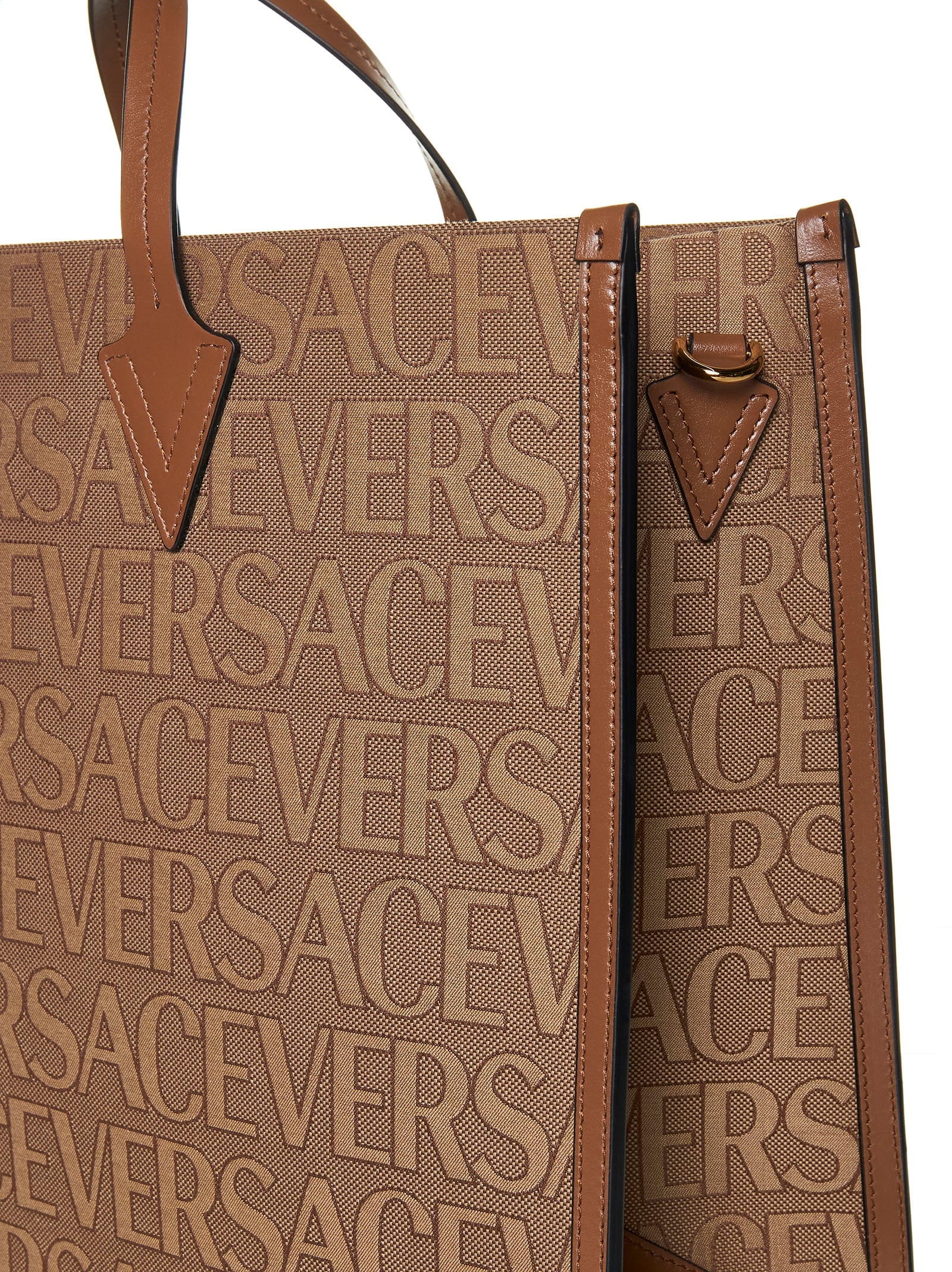 Versace Allover Shopper Bag - Brown