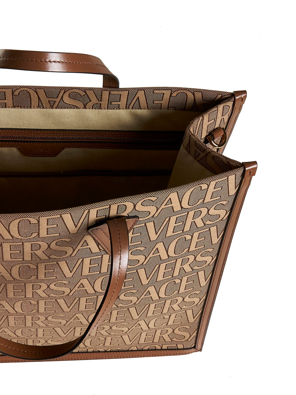 Versace Allover Shopper Bag - Brown