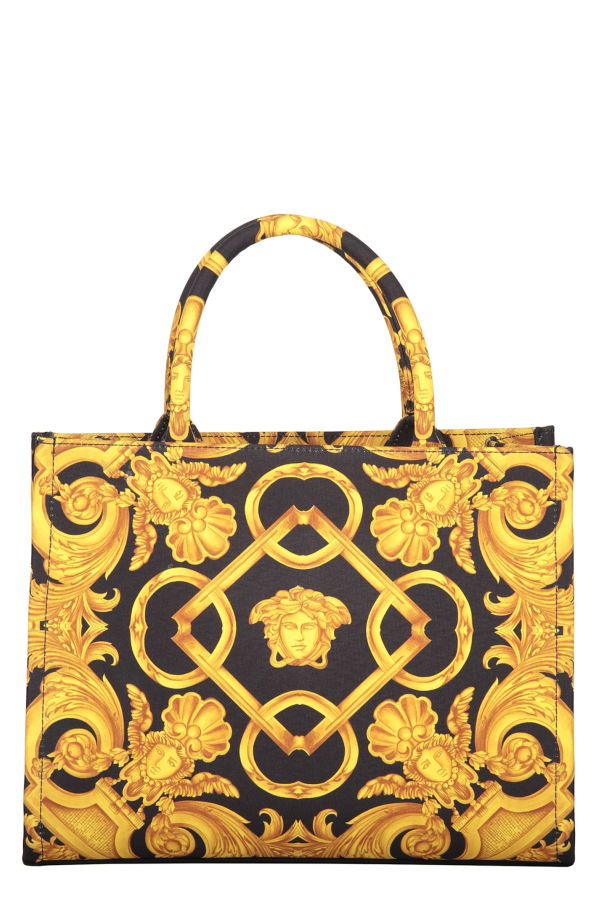 Versace Canvas Tote Bag - Black