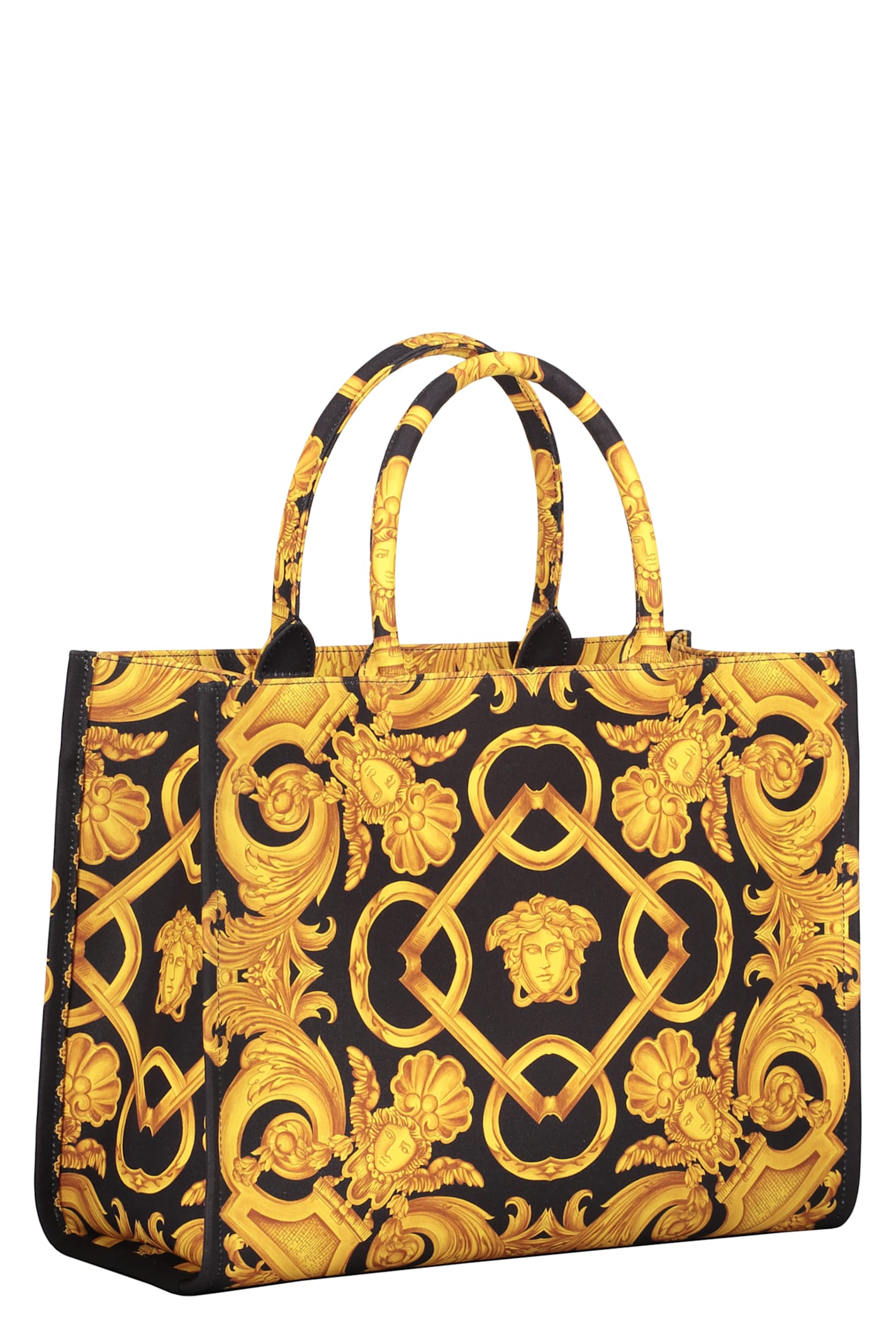 Versace Canvas Tote Bag - Black