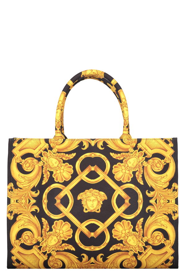 Versace Canvas Tote Bag - Black