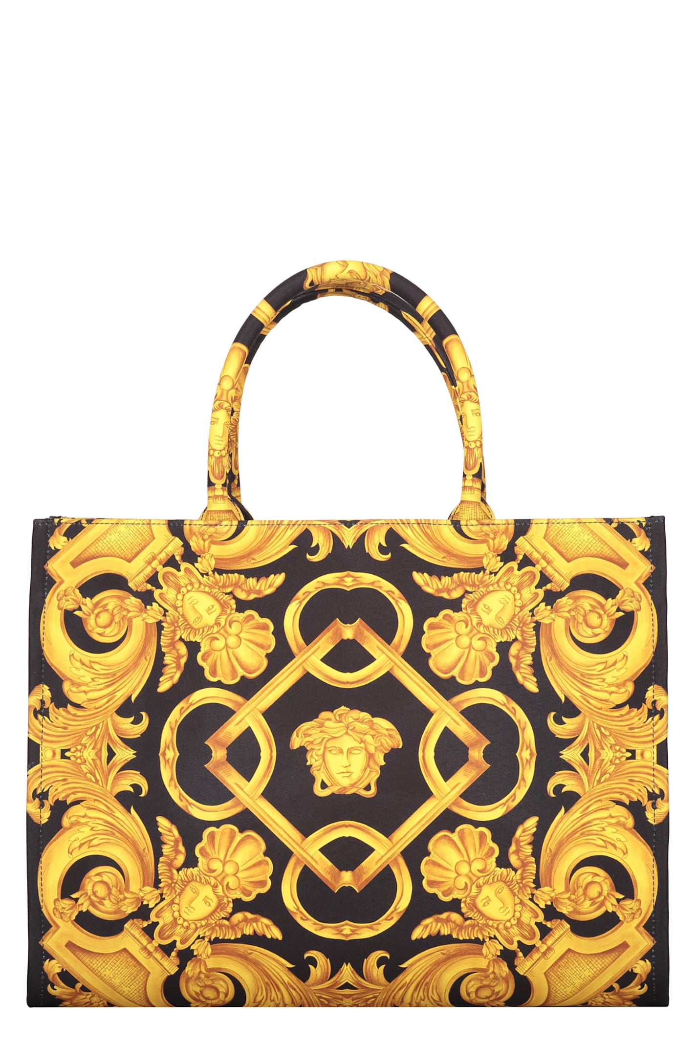 Versace Canvas Tote Bag - Black