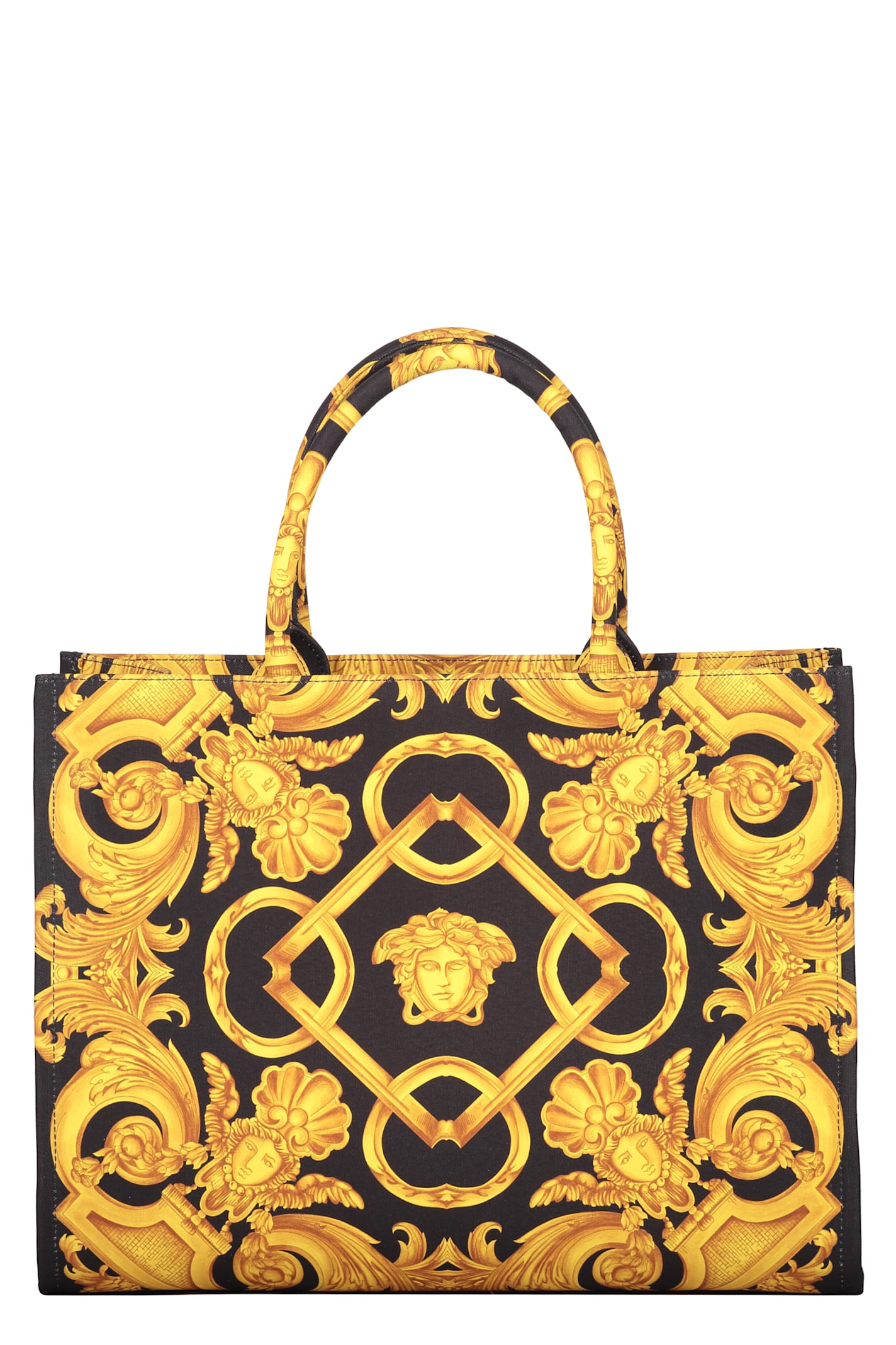 Versace Canvas Tote Bag - Black