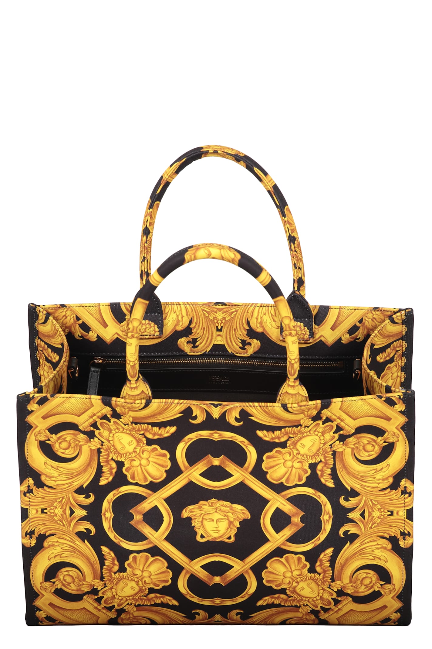 Versace Canvas Tote Bag - Black