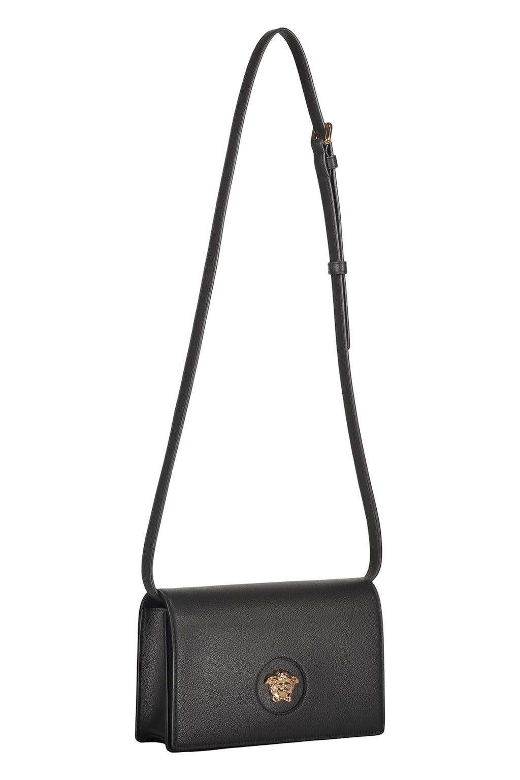 Versace Elegant Leather Shoulder Bag - Black