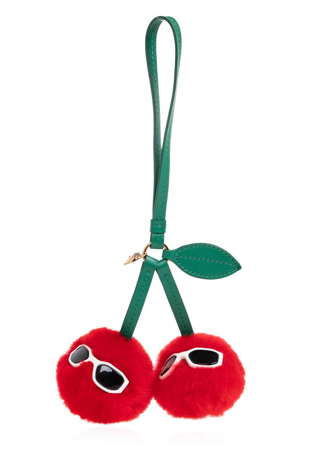 Versace Furry Bag Charm - Red/Green