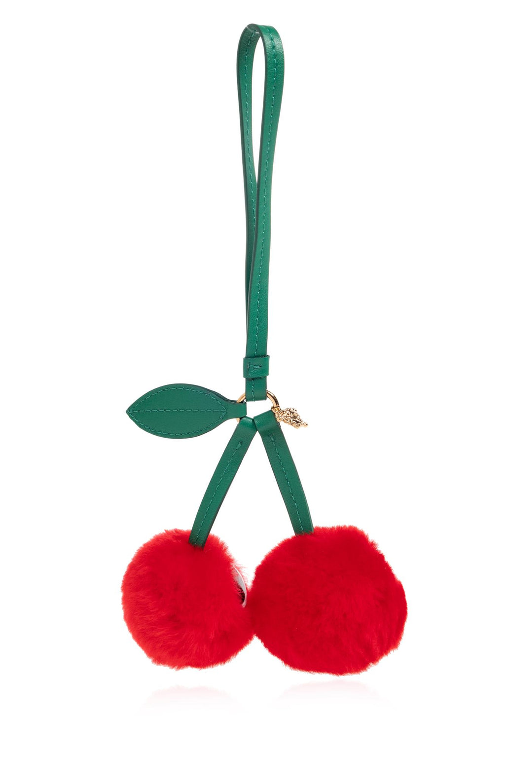 Versace Furry Bag Charm - Red/Green