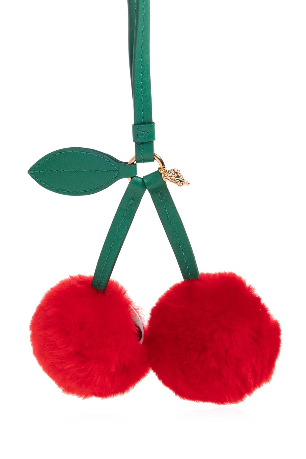 Versace Furry Bag Charm - Red/Green