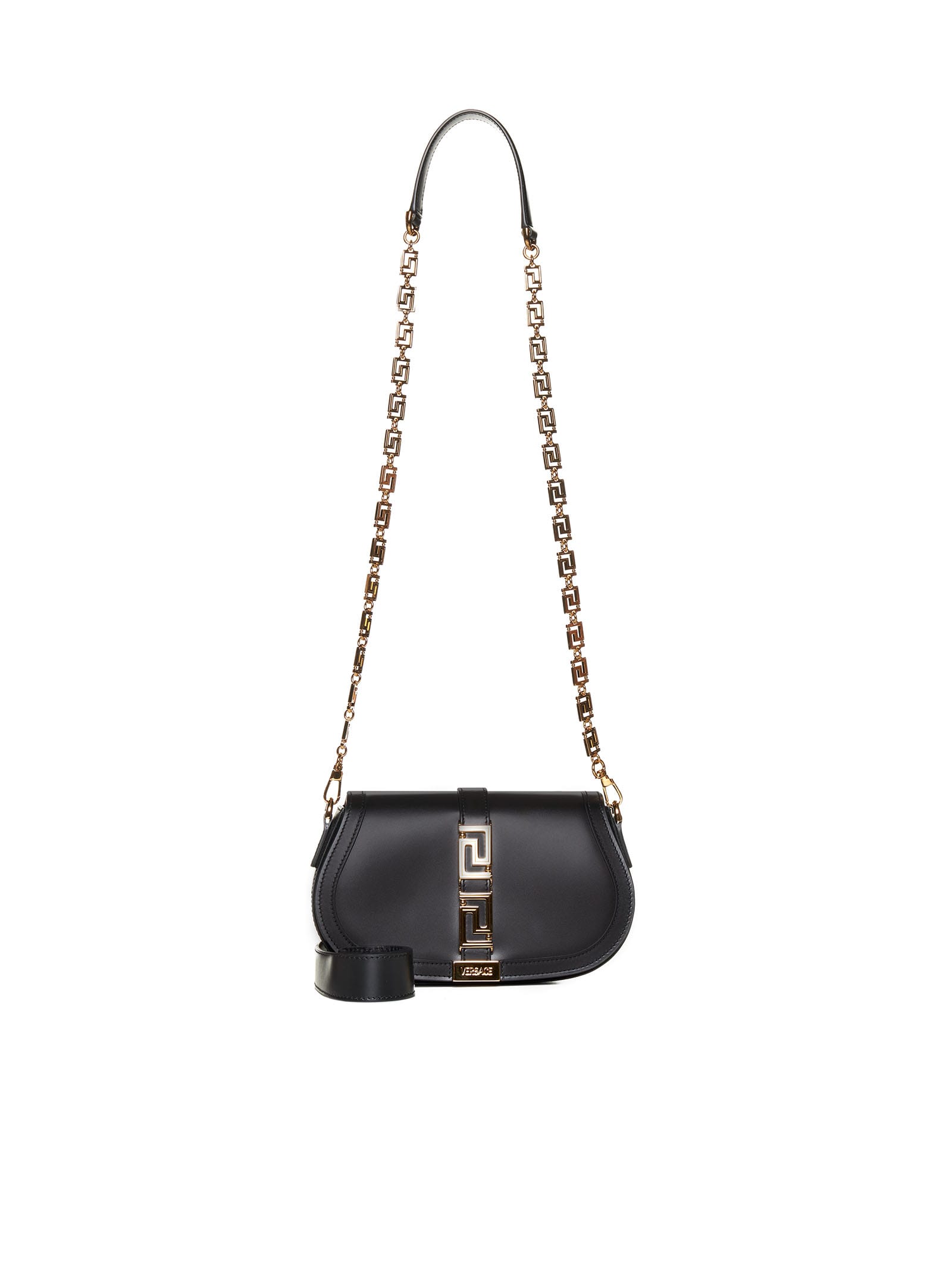 Versace Greca Goddess Shoulder Bag - Black