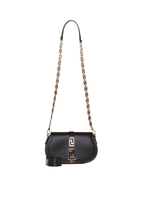 Versace Greca Goddess Shoulder Bag - Black
