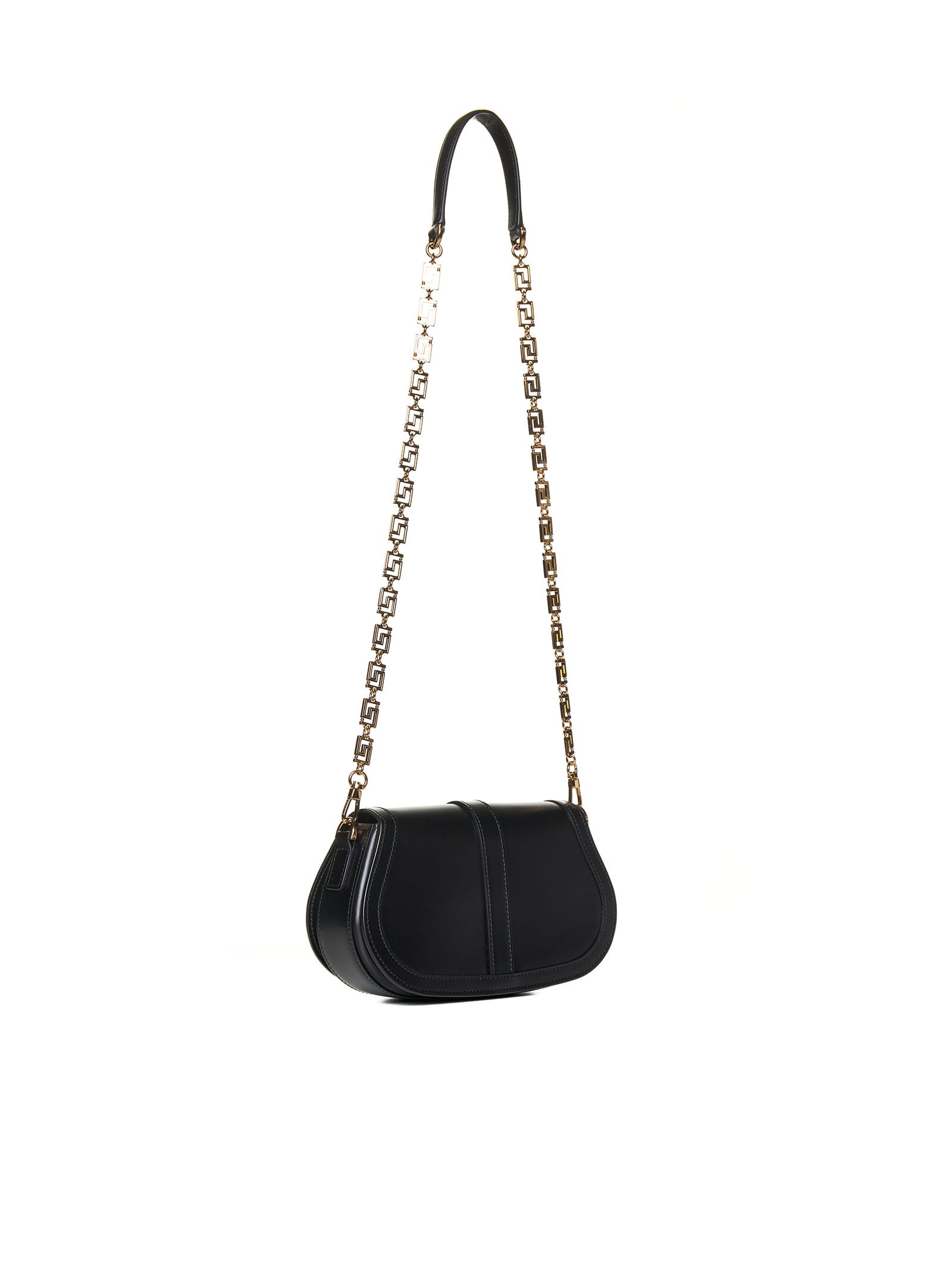 Versace Greca Goddess Shoulder Bag - Black