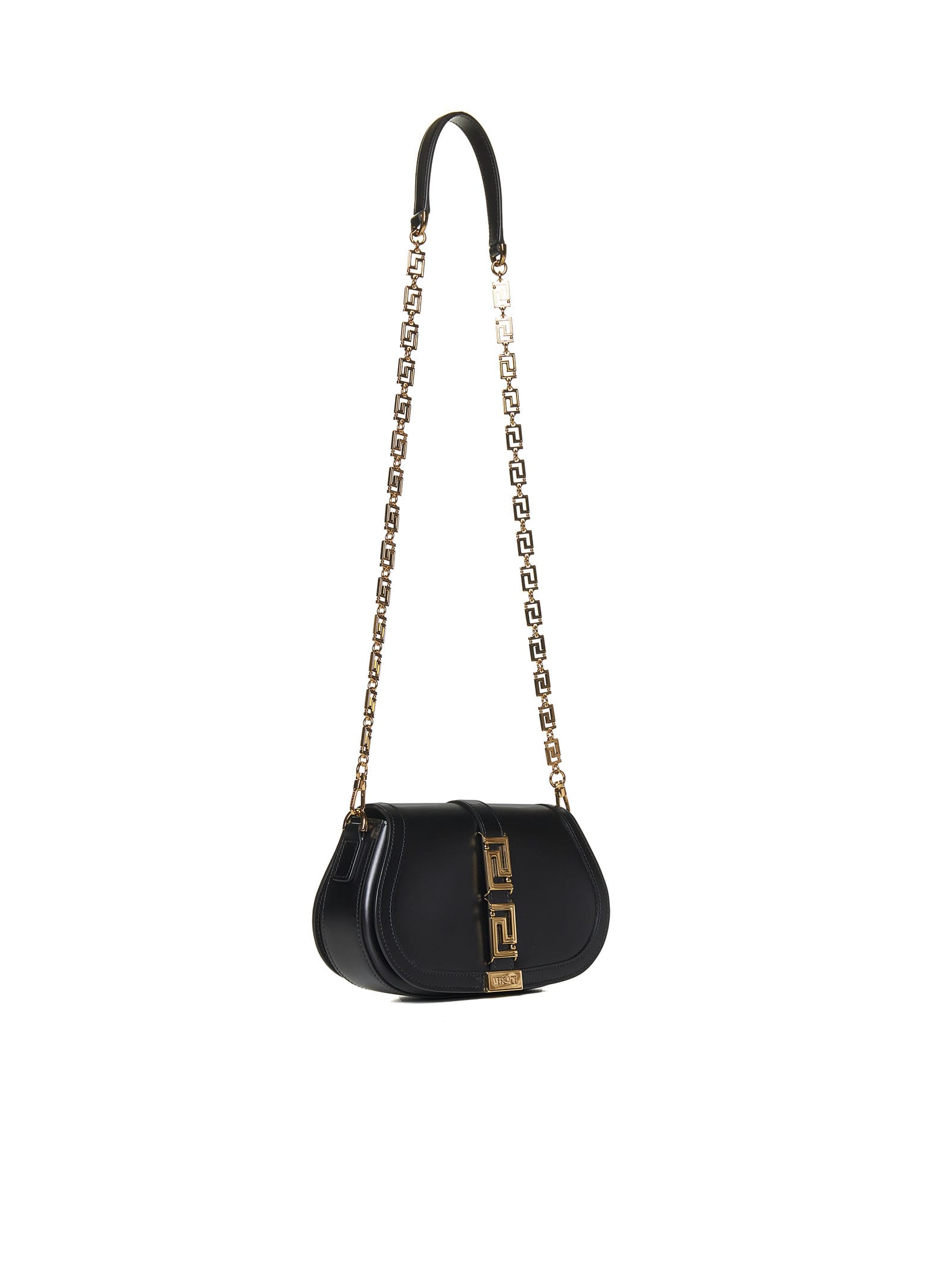 Versace Greca Goddess Shoulder Bag - Black