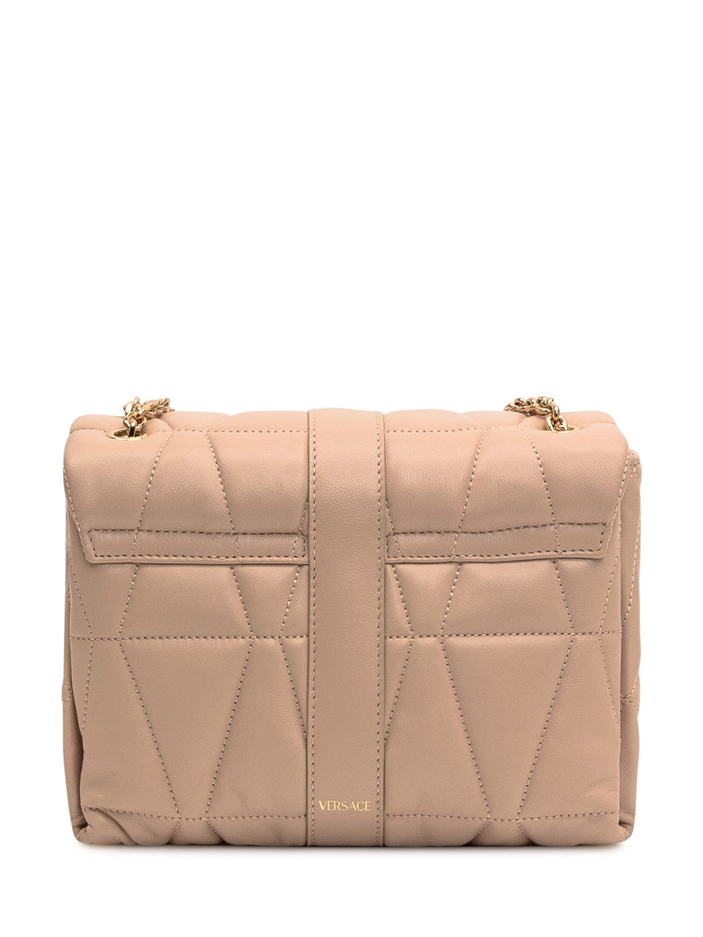 Versace Kleio Quilted Shoulder Bag - Nude
