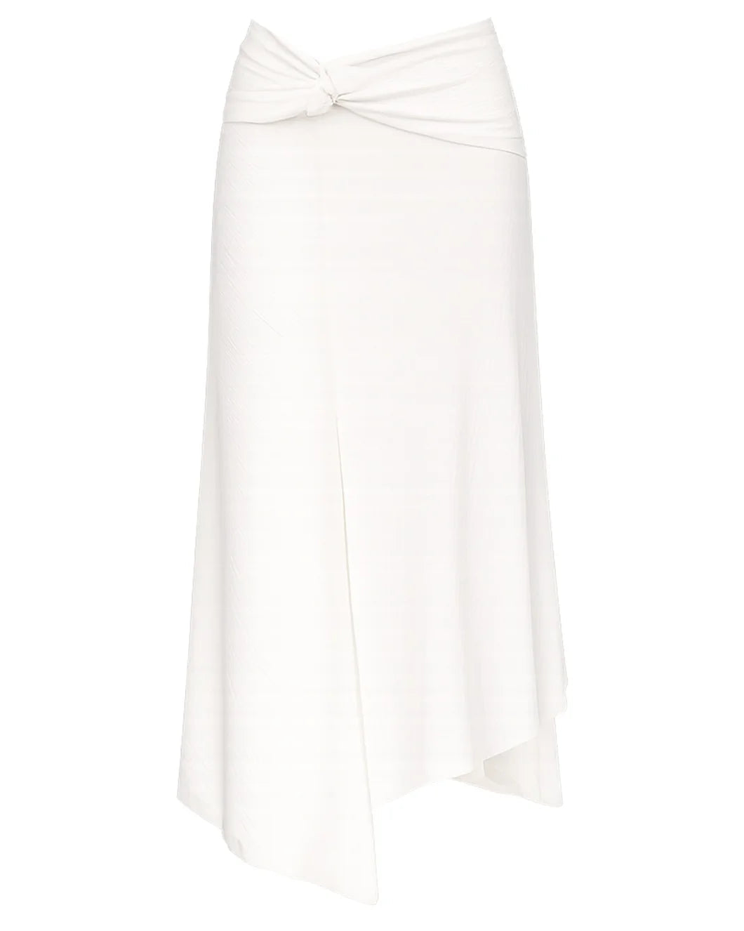 Victoria Beckham Twist Detail Midi Skirt - White