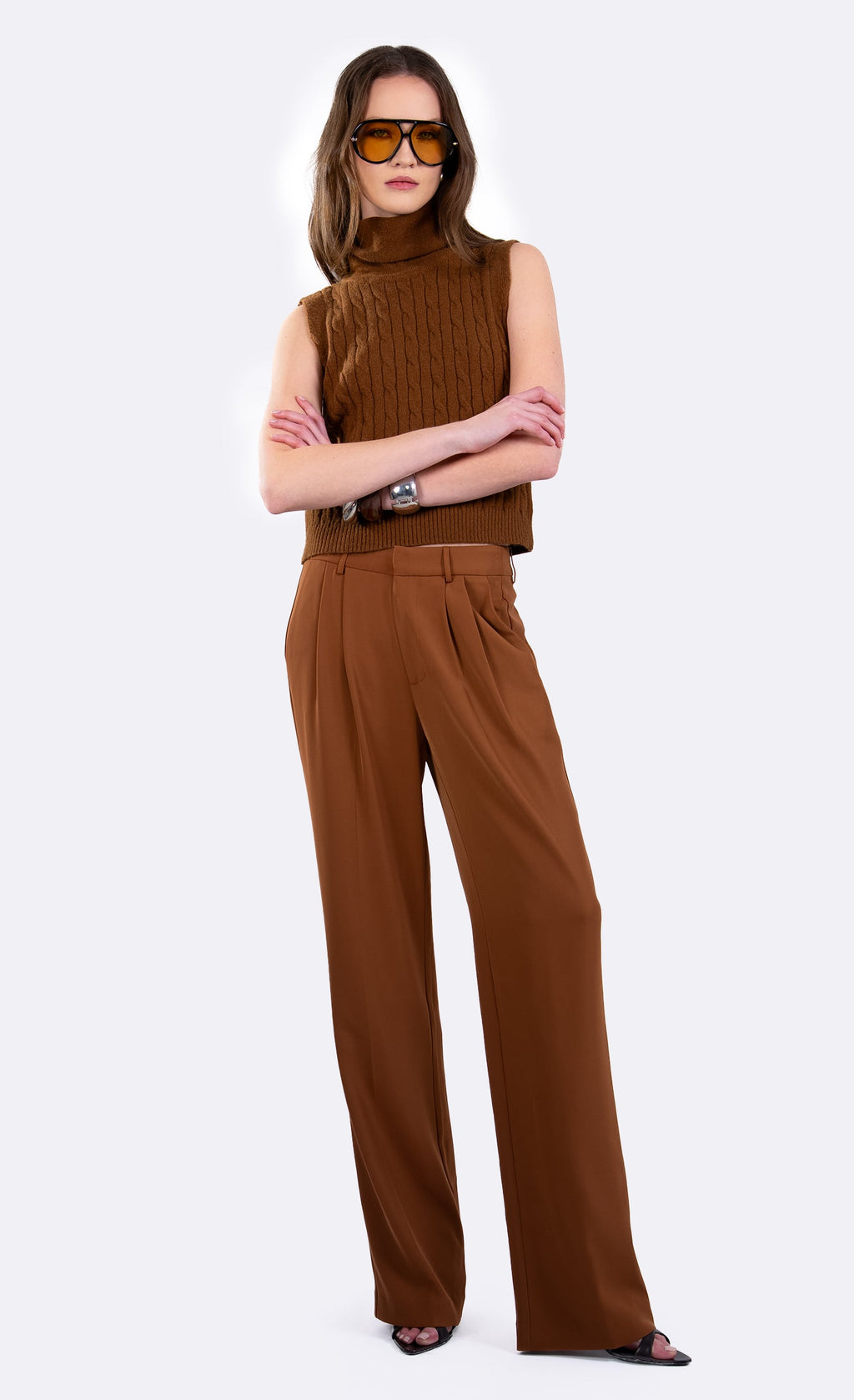 Nonchalant Label Victoria Trouser - Caramel