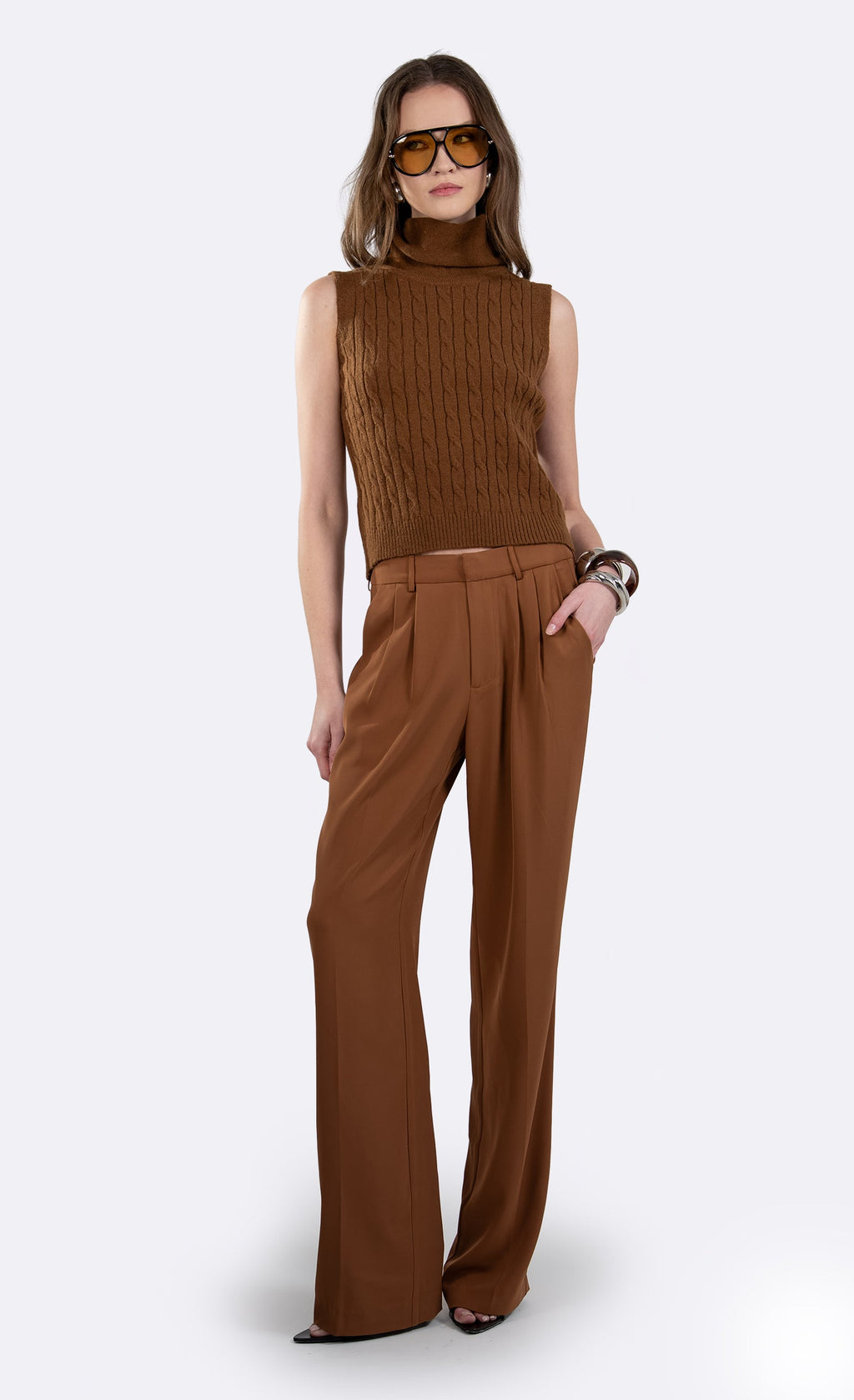 Nonchalant Label Victoria Trouser - Caramel