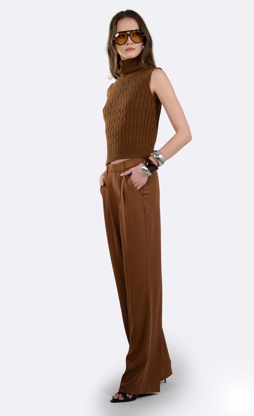 Nonchalant Label Victoria Trouser - Caramel