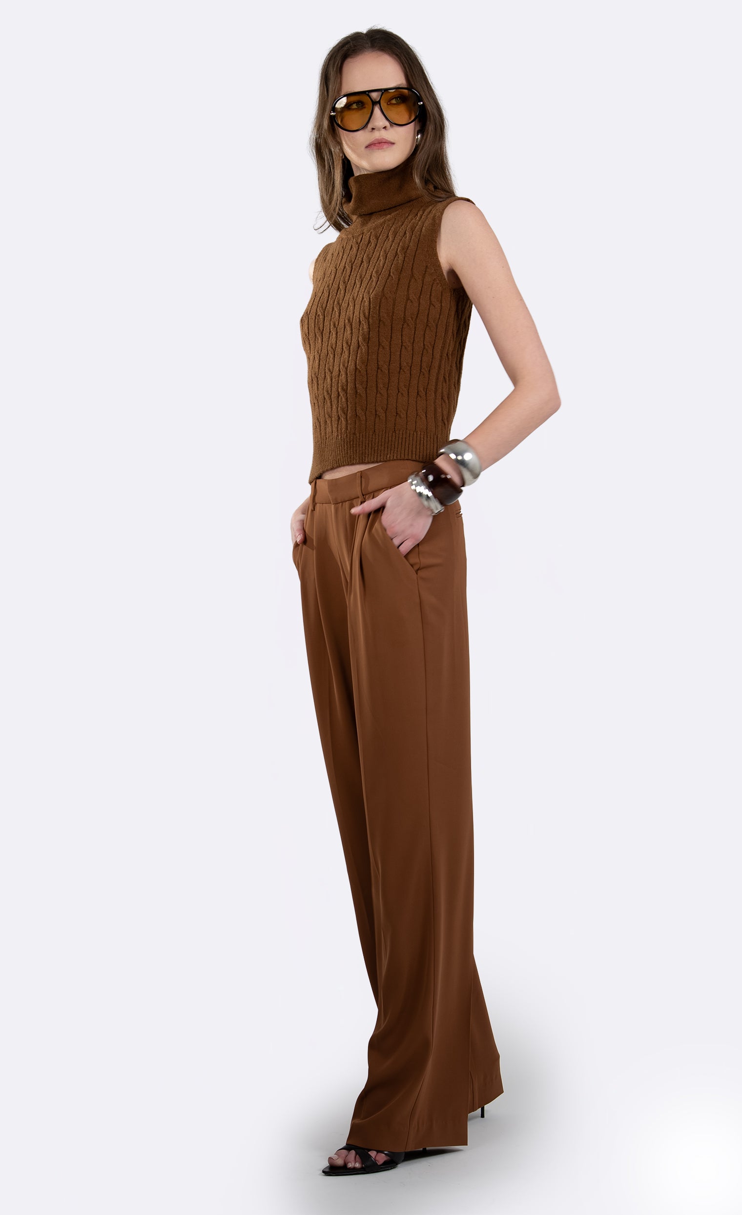 Nonchalant Label Victoria Trouser - Caramel