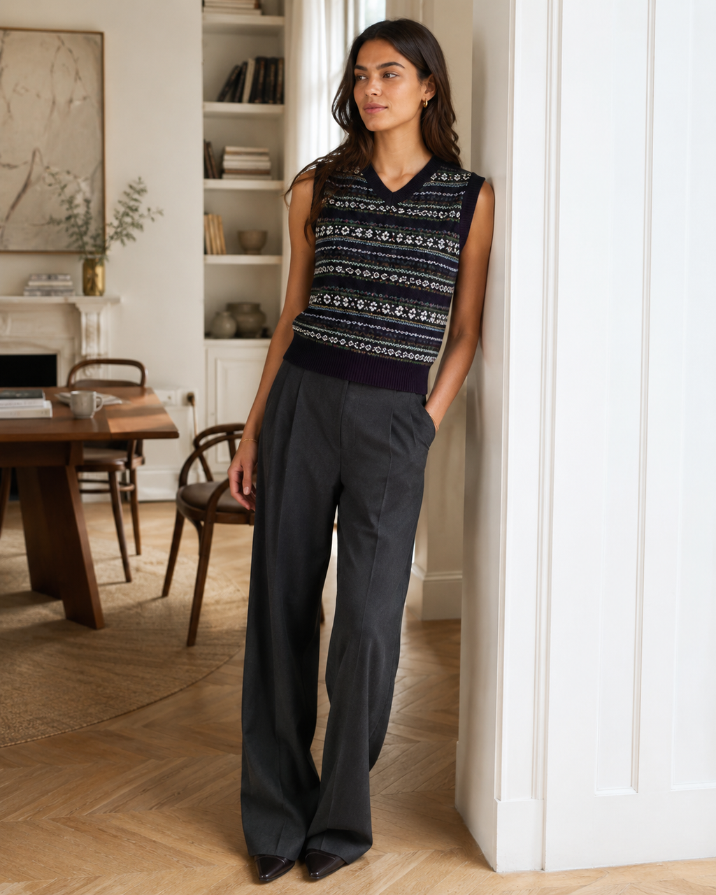DÔEN Vincent Vest - Navy Dashwood Fair Isle