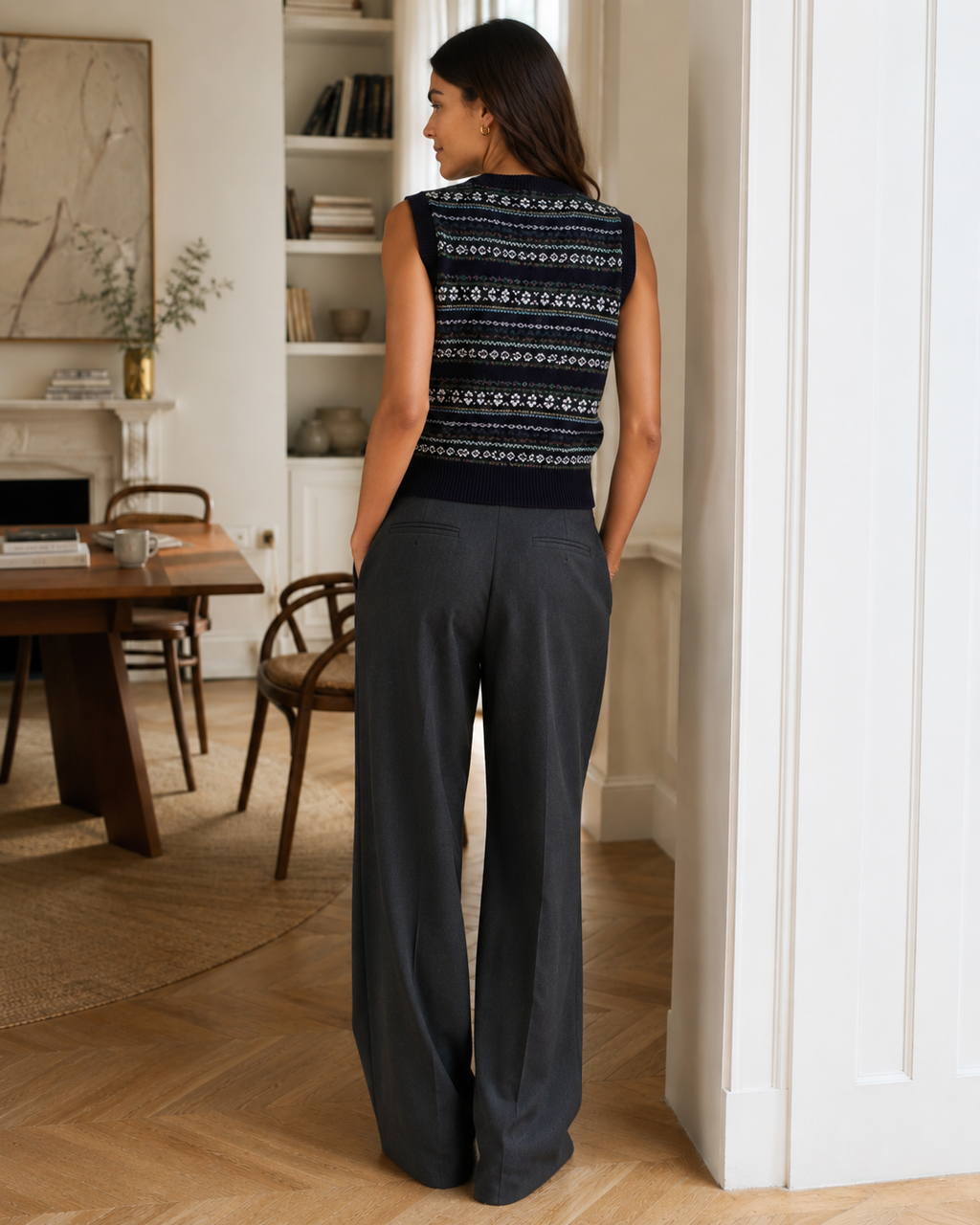 DÔEN Vincent Vest - Navy Dashwood Fair Isle