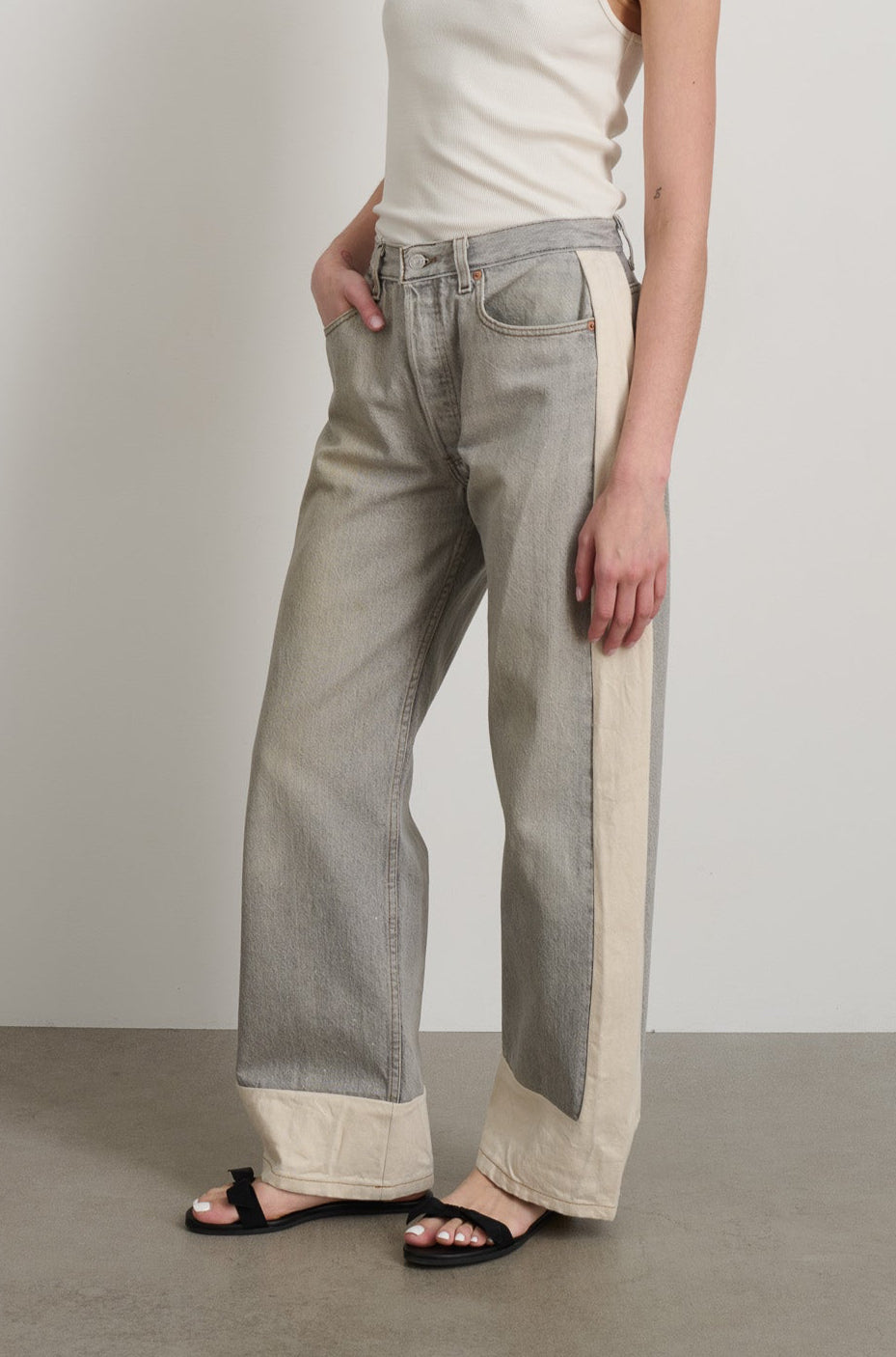 B Sides Vintage Grey Slouch Jean - Vintage Grey