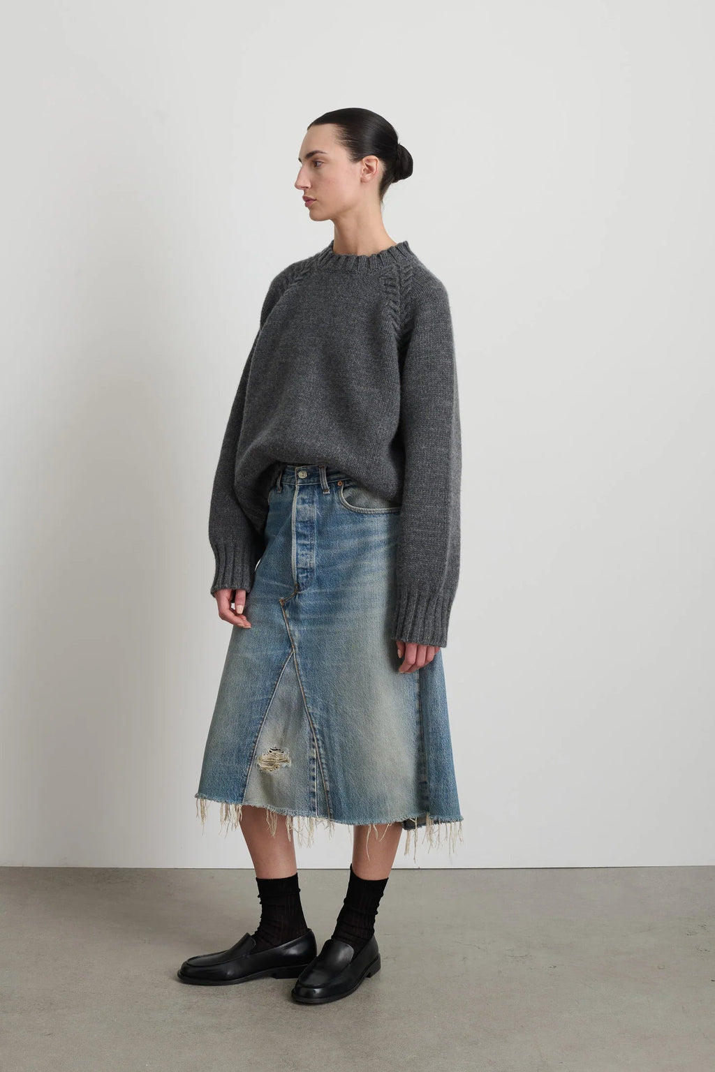 B Sides Reworked Skirt - Vintage Indigo