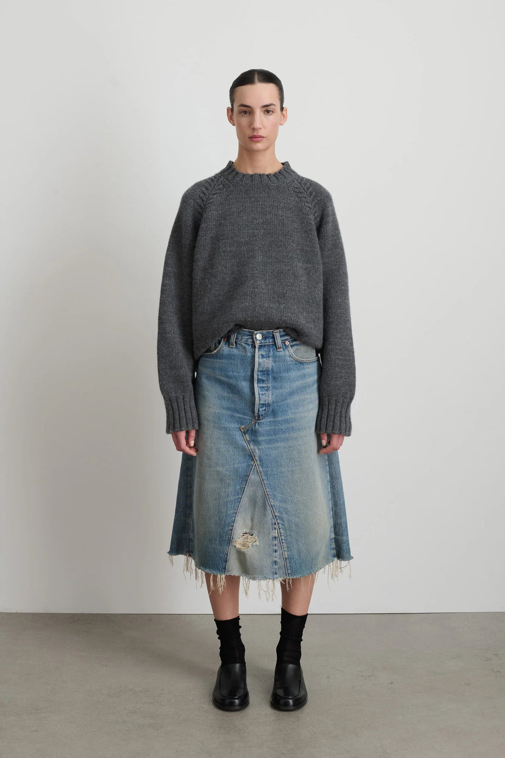 B Sides Reworked Skirt - Vintage Indigo