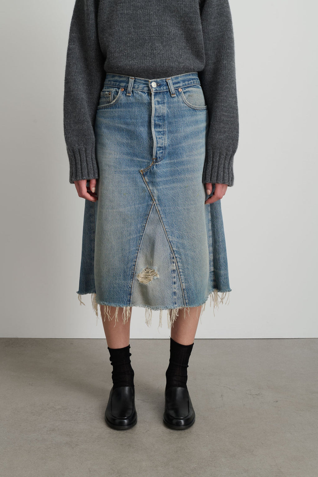 B Sides Reworked Skirt - Vintage Indigo