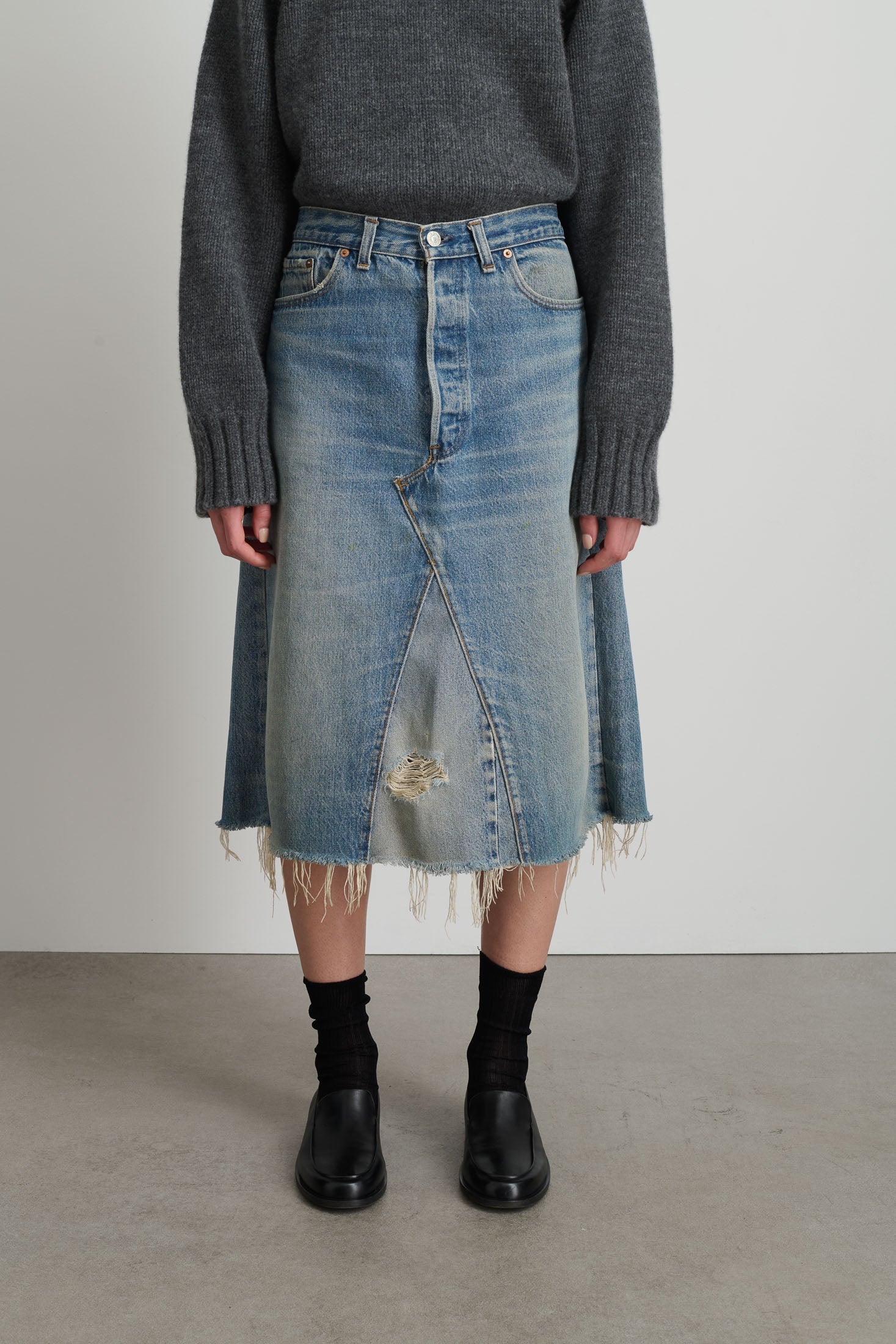 B Sides Reworked Skirt - Vintage Indigo
