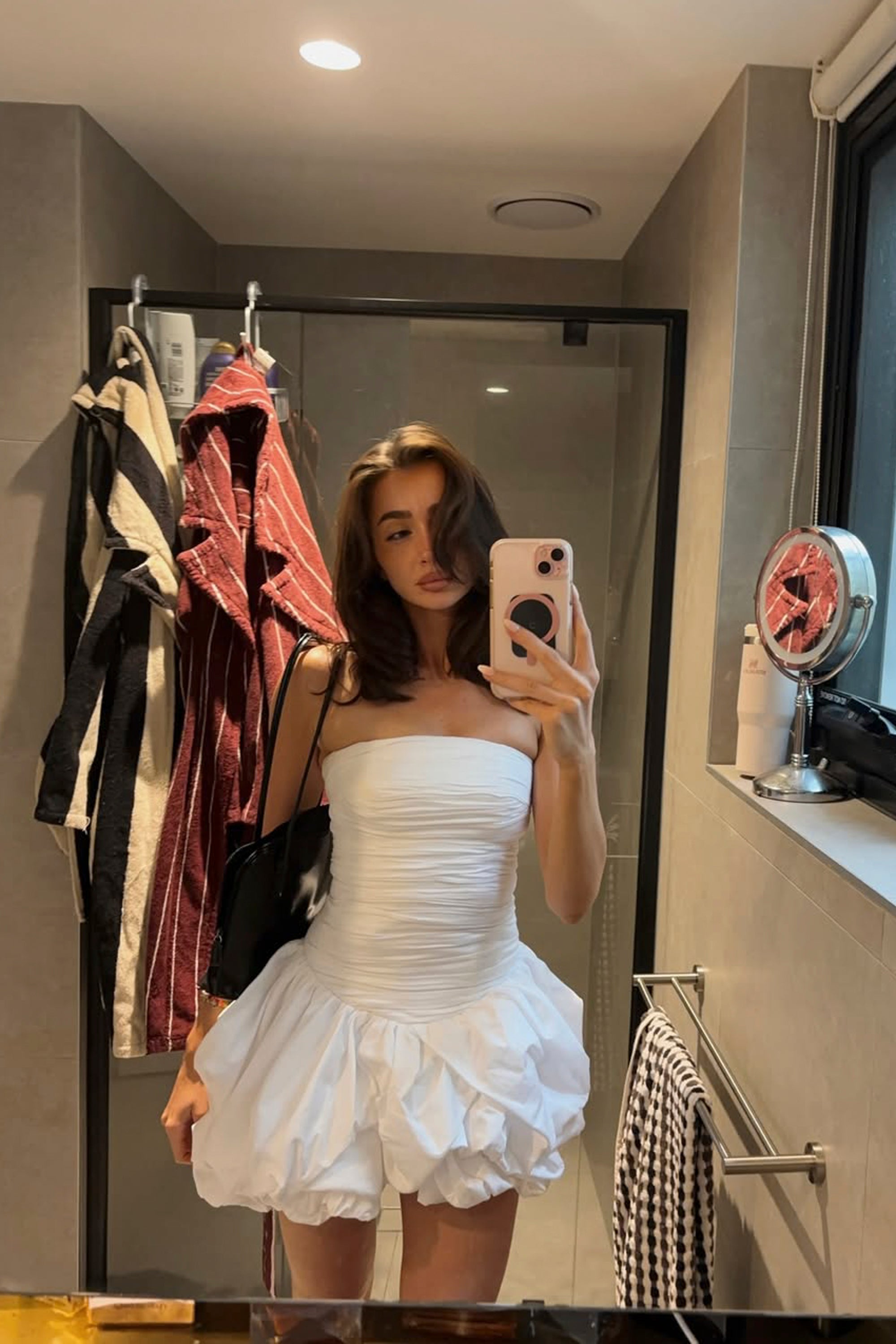 Aje Violette Bubble Hem Mini Dress