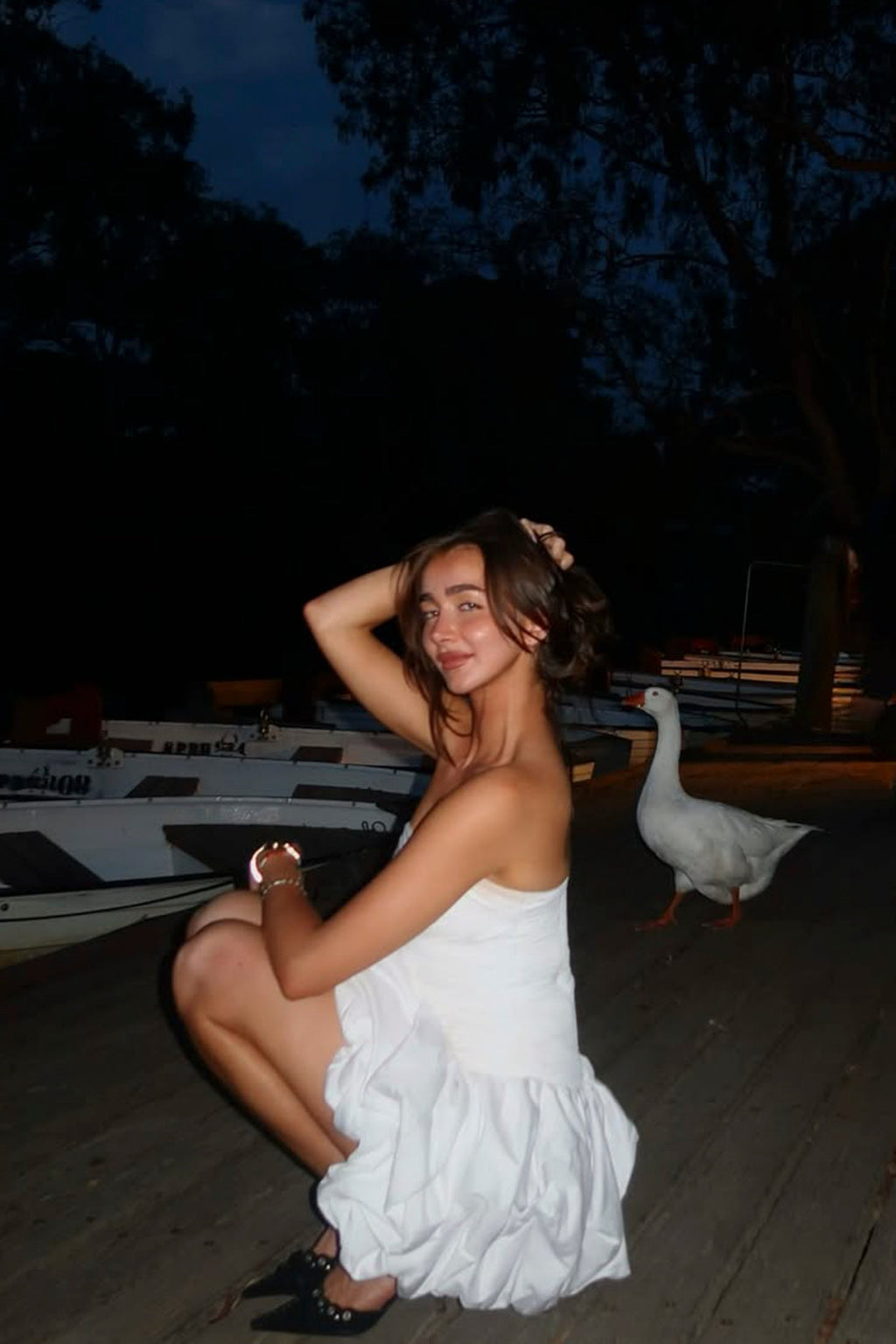 Aje Violette Bubble Hem Mini Dress