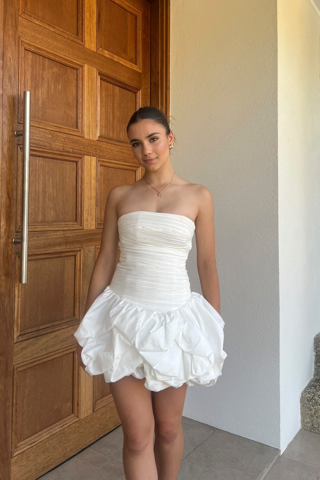 Aje Violette Bubble Hem Mini Dress