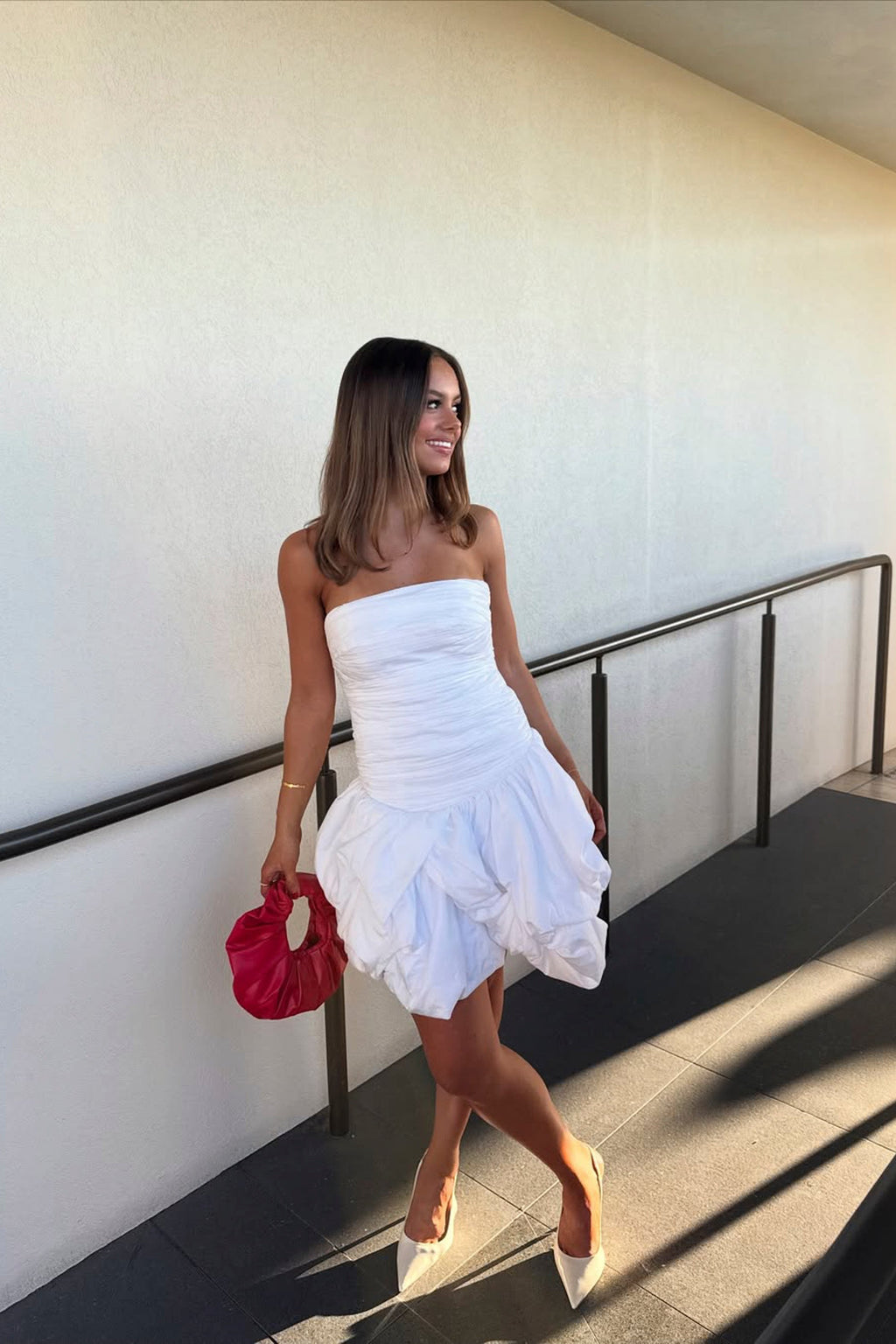 Aje Violette Bubble Hem Mini Dress