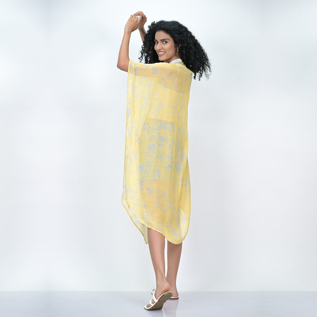 Vismaya Foliage Harmony Caftan - Yellow