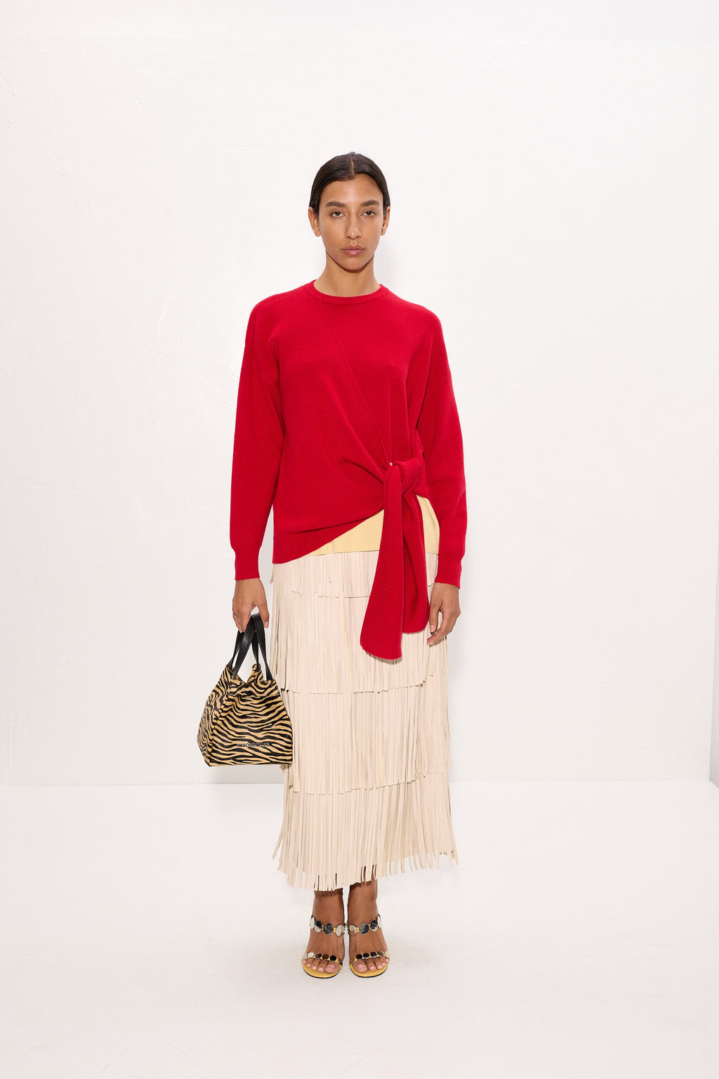 Simon Miller Vista Merino Blend Sweater - Butter/Classic Red