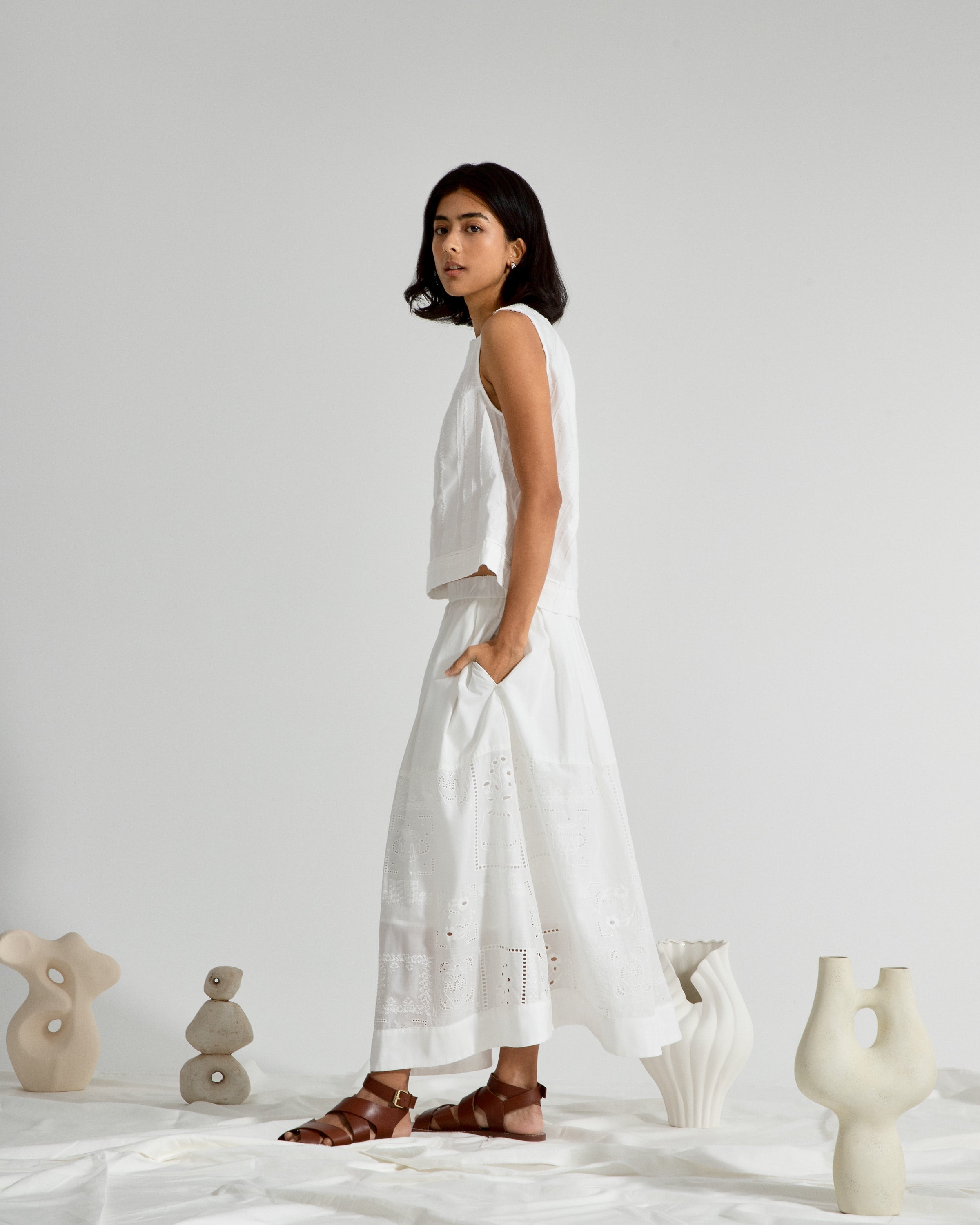 Future Classics Voluminous Oeuvres Skirt - Off White