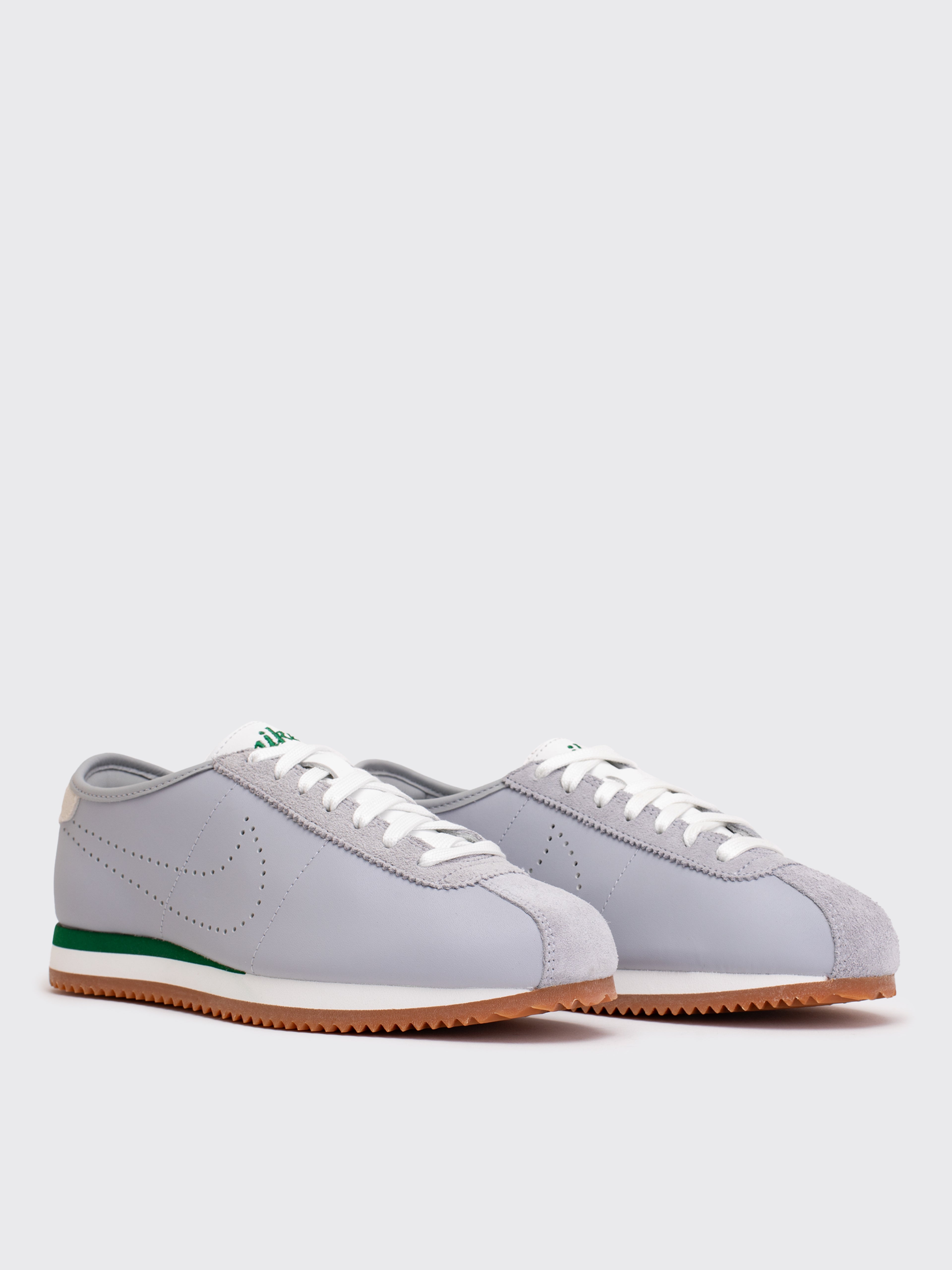 Nike Cortez Leather Sneaker - Wolf Grey/Sport Green-Summit White