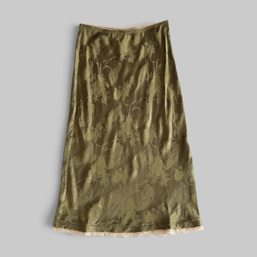ALÉMAIS Winifred Bias Slip Skirt - Khaki