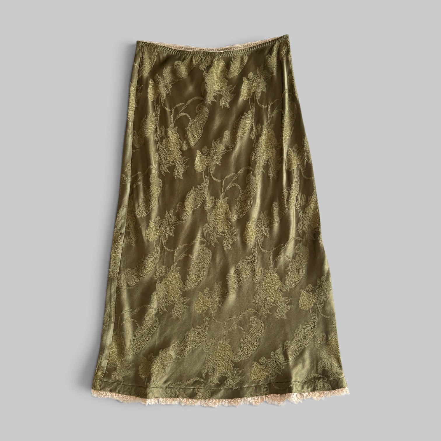 ALÉMAIS Winifred Bias Slip Skirt - Khaki