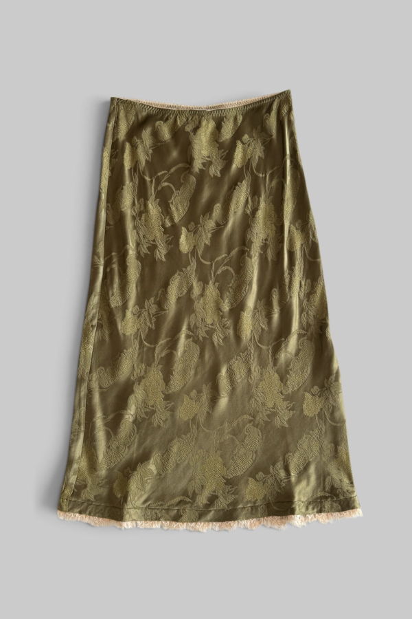 ALÉMAIS Winifred Bias Slip Skirt - Khaki