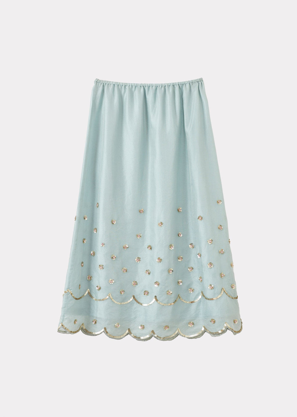 Caramel WOMAN BEADED SKIRT - AQUA