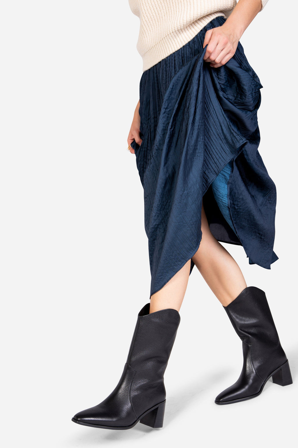 INTENTIONALLY __________. Worth Leather Western Boot - Black
