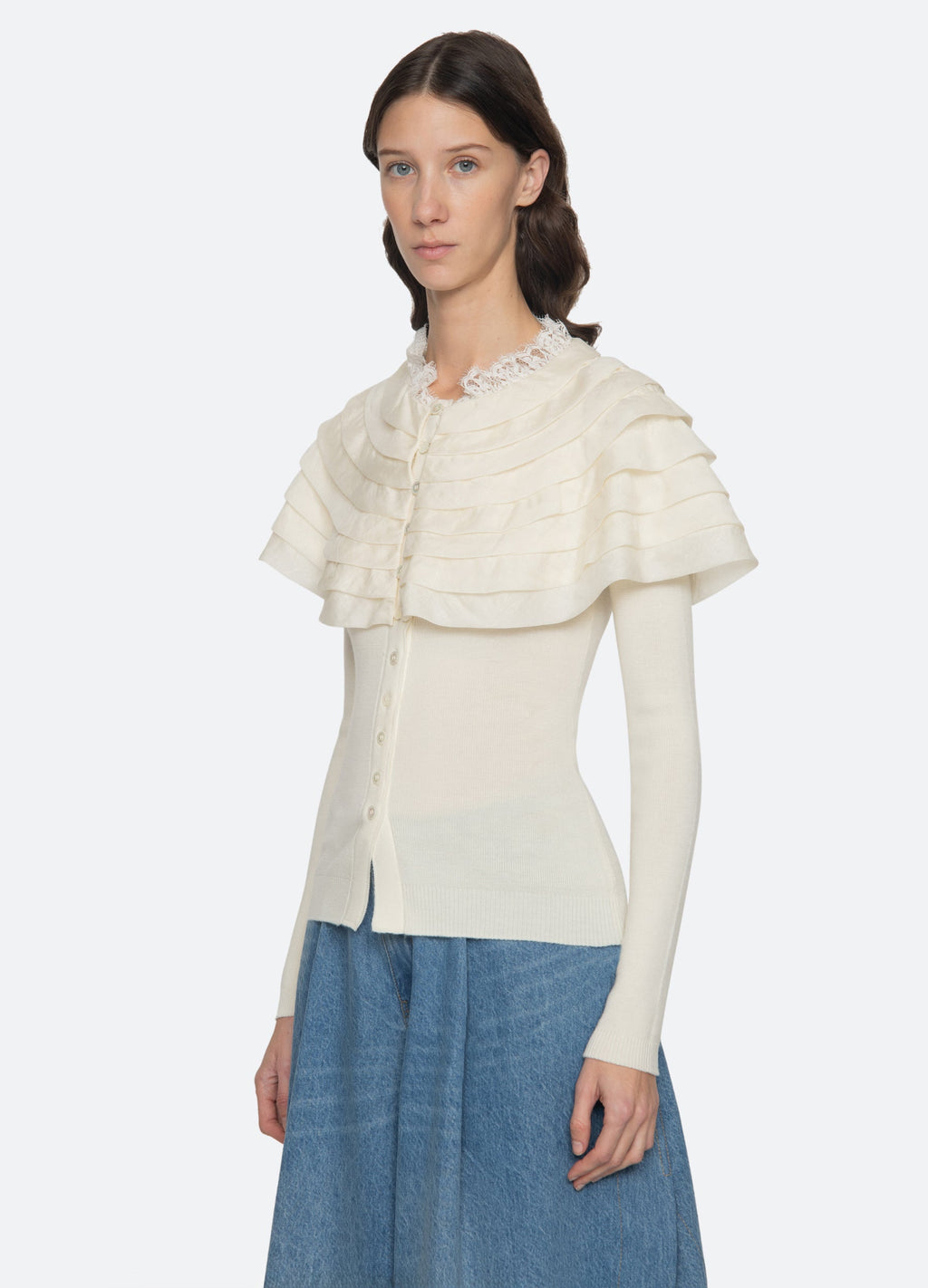 Sea NY Wanda Cardigan - Cream
