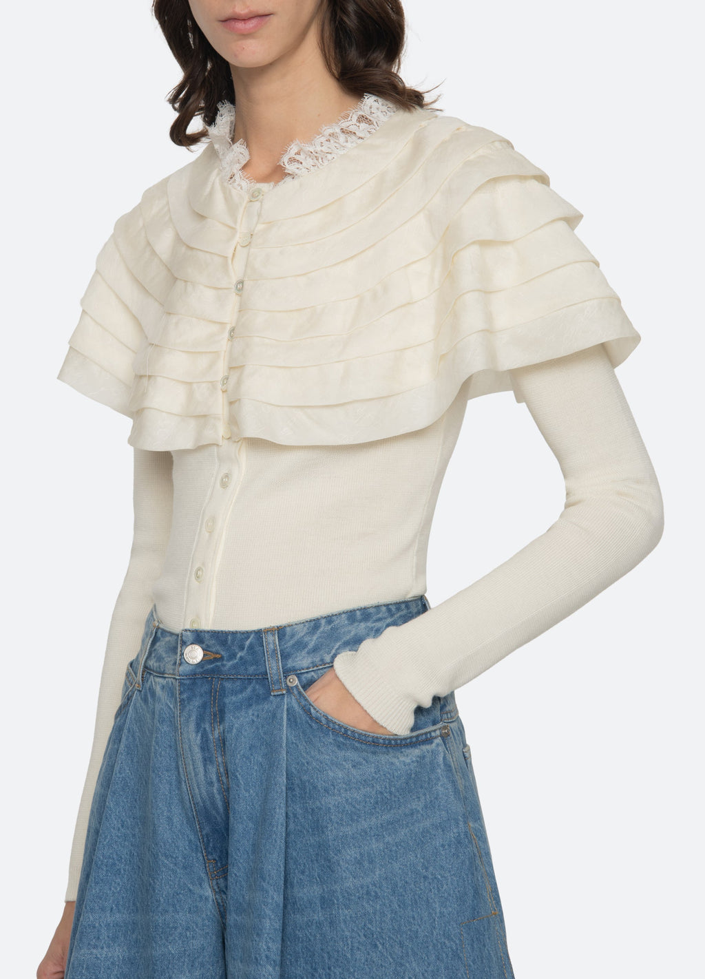 Sea NY Wanda Cardigan - Cream