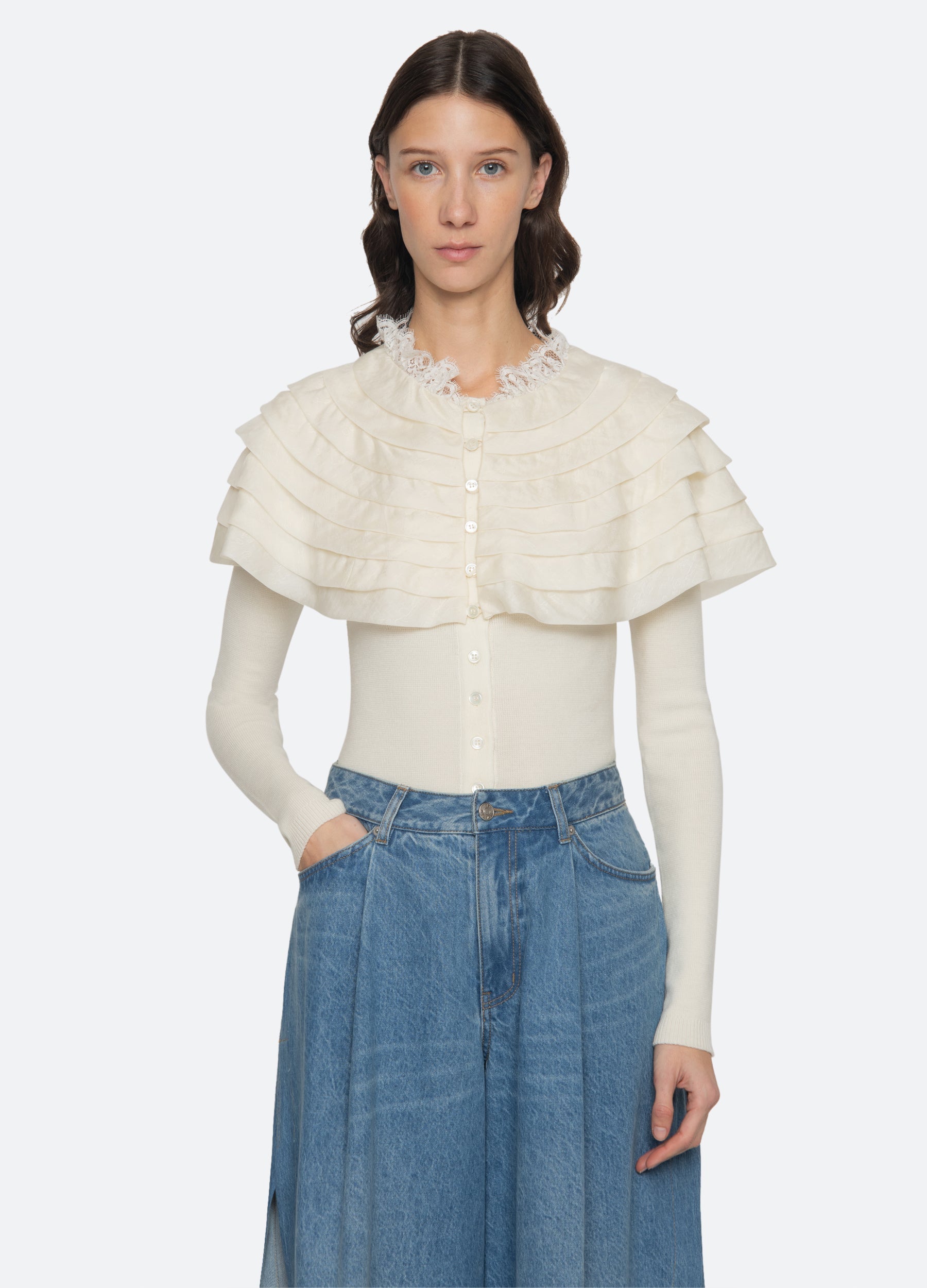 Sea NY Wanda Cardigan - Cream