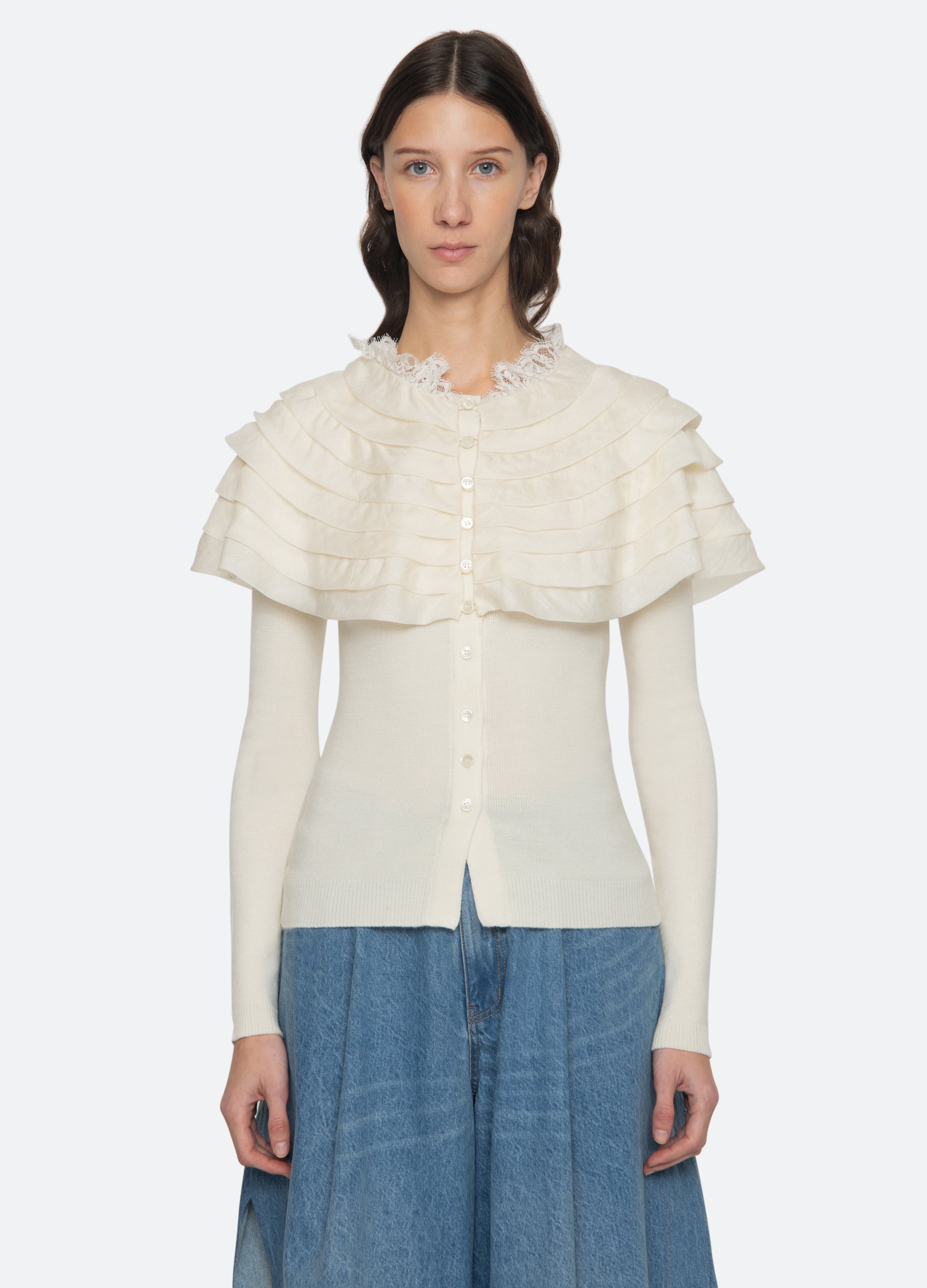 Sea NY Wanda Cardigan - Cream