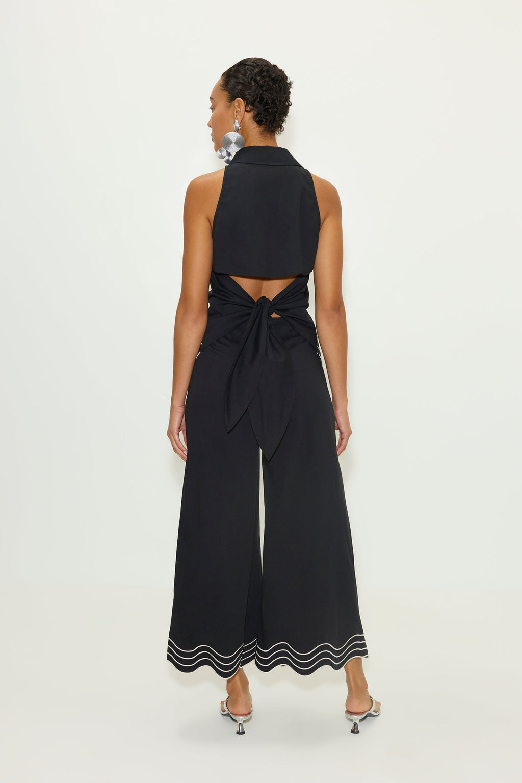 Simon Miller Wavy Cropped Poplin Pant - Black