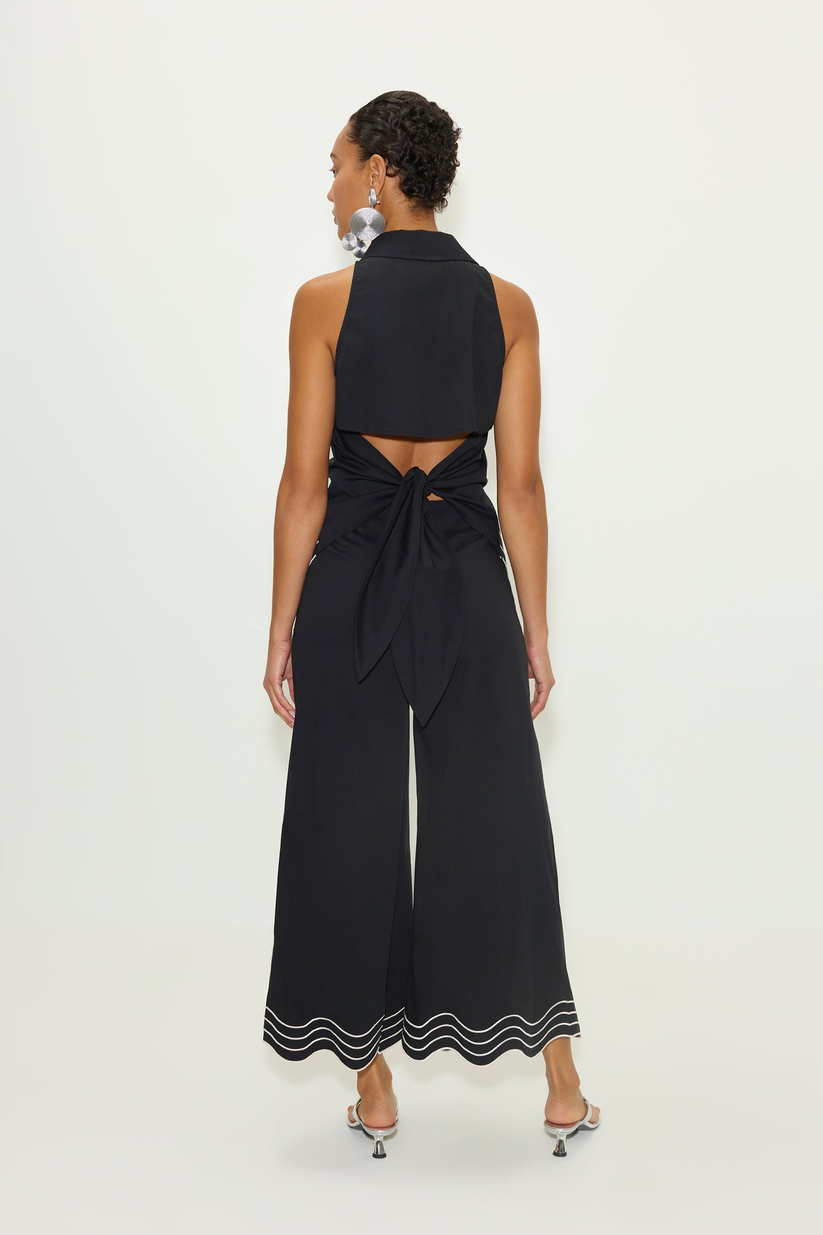 Simon Miller Wavy Cropped Poplin Pant - Black
